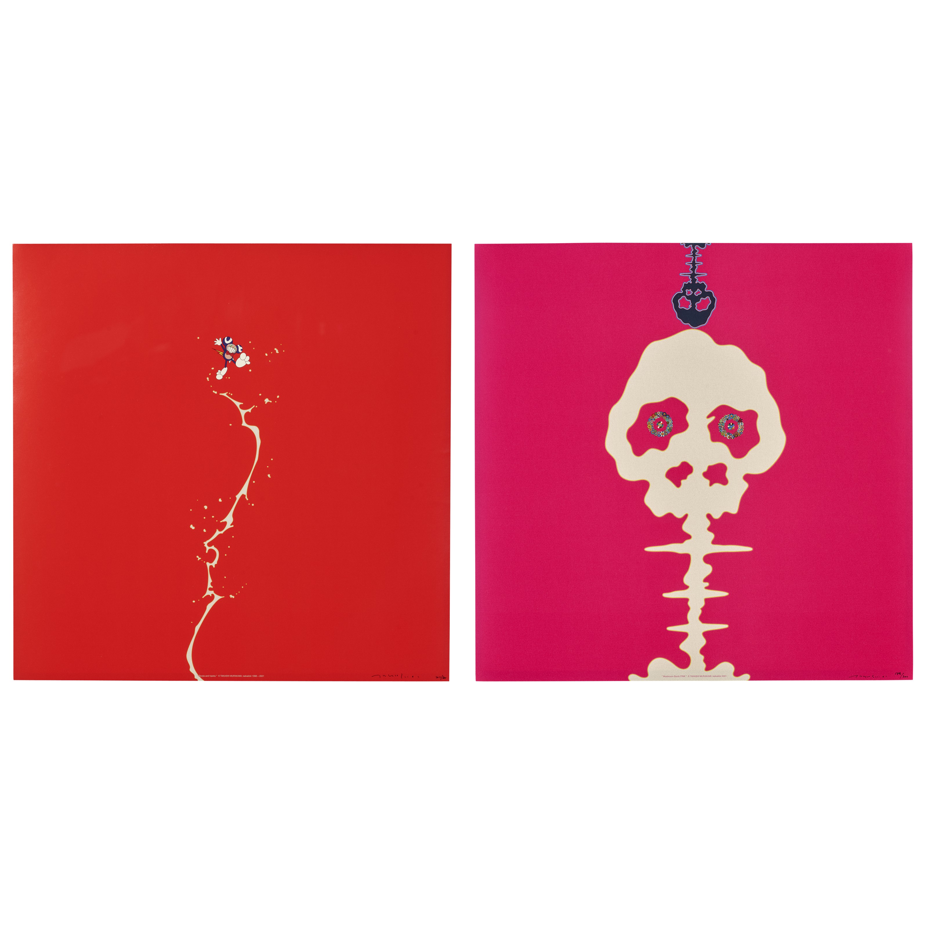 TAKASHI MURAKAMI (B. 1962), Mushroom Bomb (Pink) and Doves and