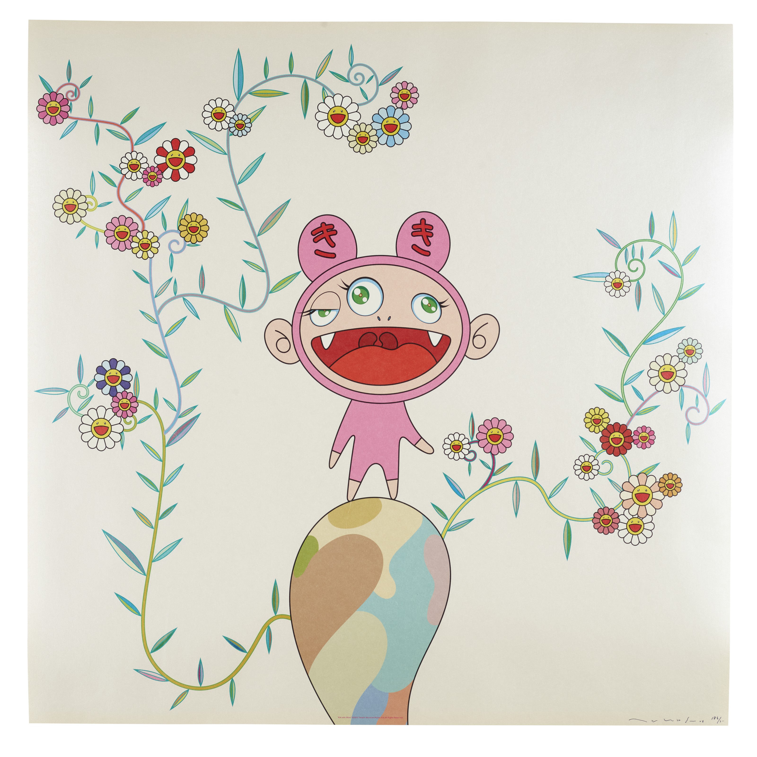 TAKASHI MURAKAMI (B. 1962), Kaikai with Moss; Kiki with Moss