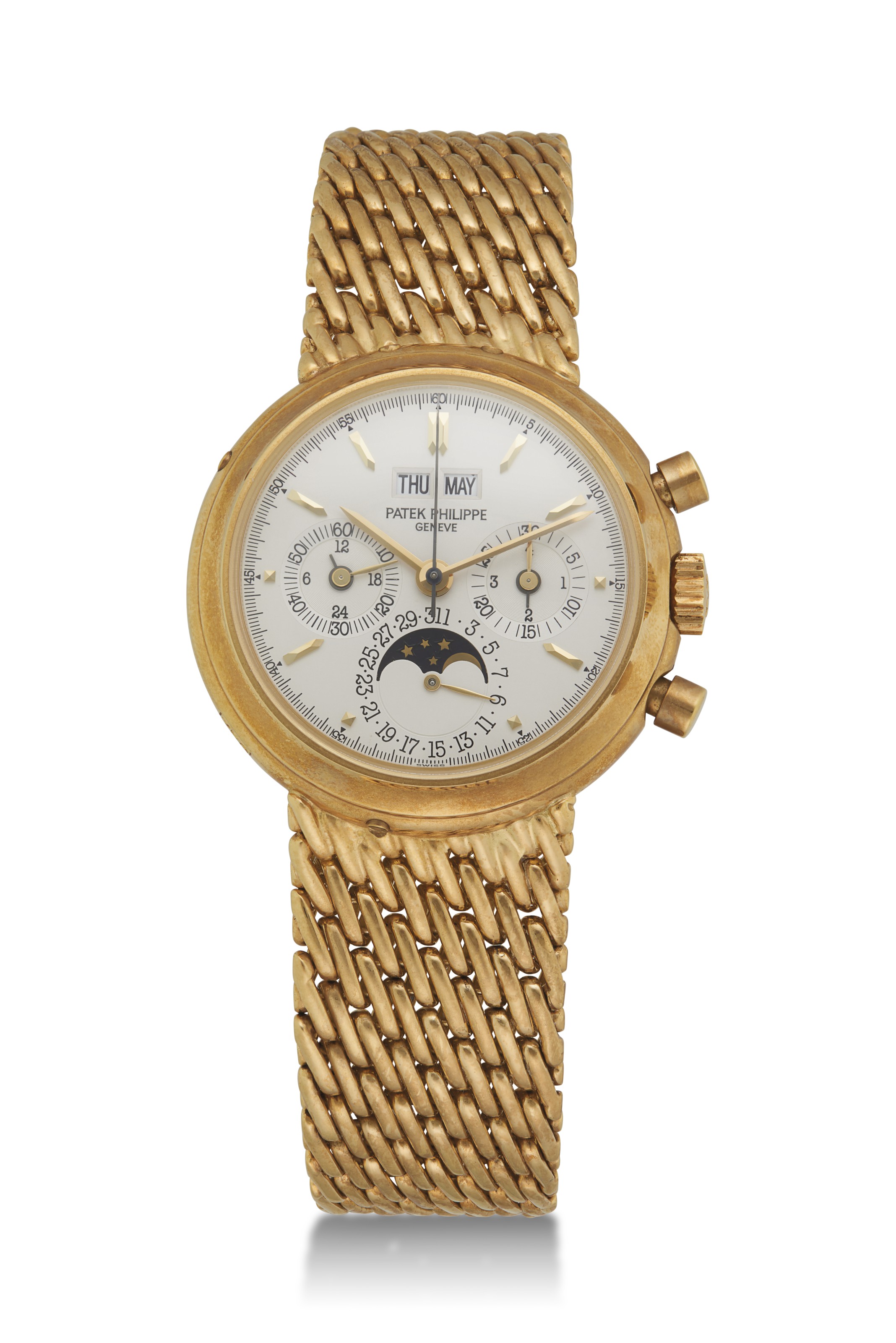 PATEK PHILIPPE, GOLD PERPETUAL CALENDAR CHRONOGRAPH, REF. 3970/2