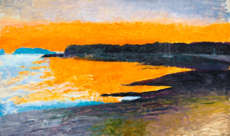 Wolf Kahn (1927-2020), Down East Sunset I, 1997.  Oil on canvas. 43 x 73 in (109.2 x 185.4 cm). Estimate $50,000-70,000. Offered in Fields of Vision The Private Collection of Artists Wolf Kahn and Emily Mason on 18 May at Christie’s in New York
