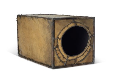 Lee Bontecou (b. 1931), Untitled, 1959. Welded steel, canvas and wire. 7 x 11½ x 7¼ in (17.8 x 29.2 x 18.4 cm). Estimate $120,000-180,000. Offered in Fields of Vision The Private Collection of Artists Wolf Kahn and Emily Mason on 18 May at Christie’s in New York
