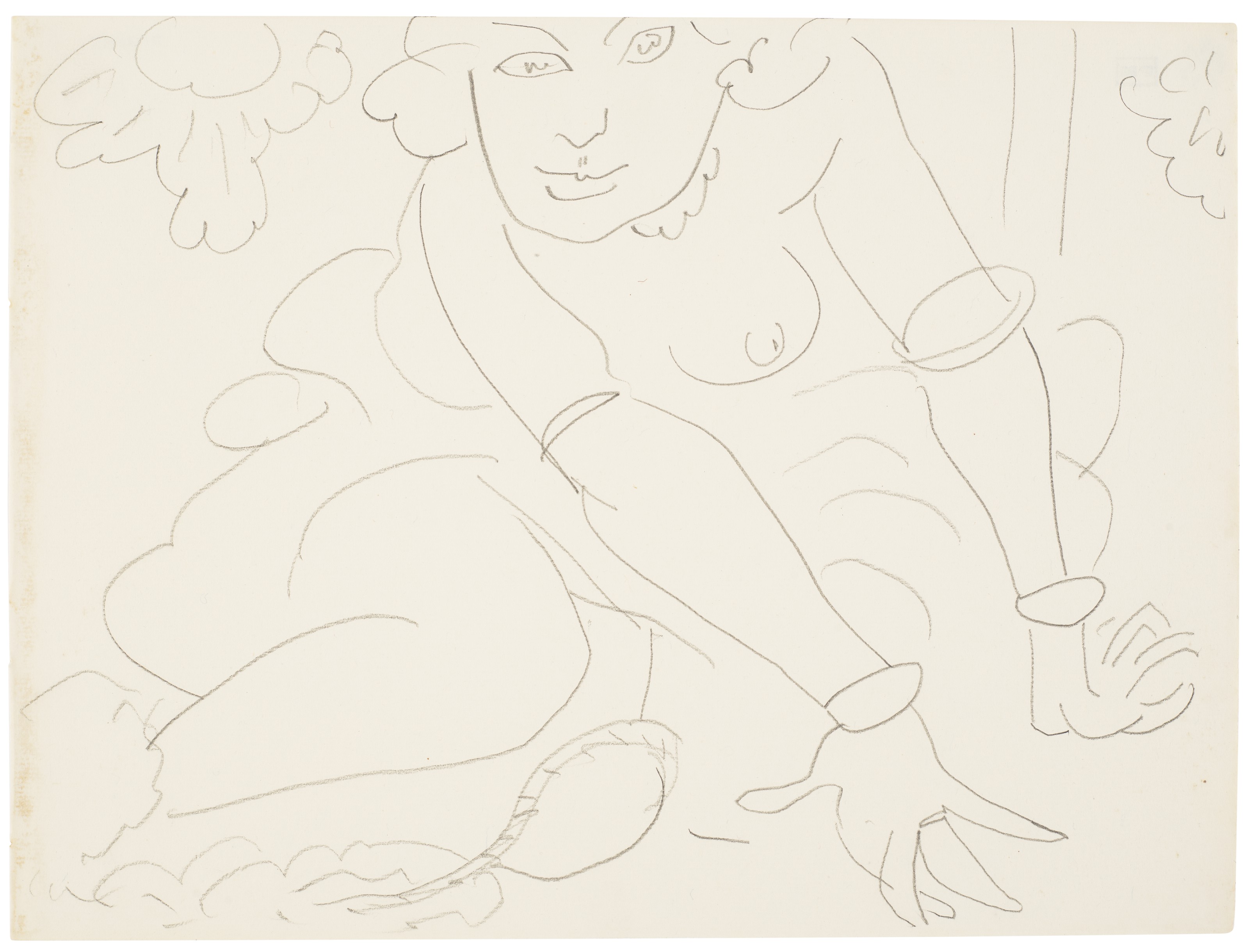 Femme accoudée