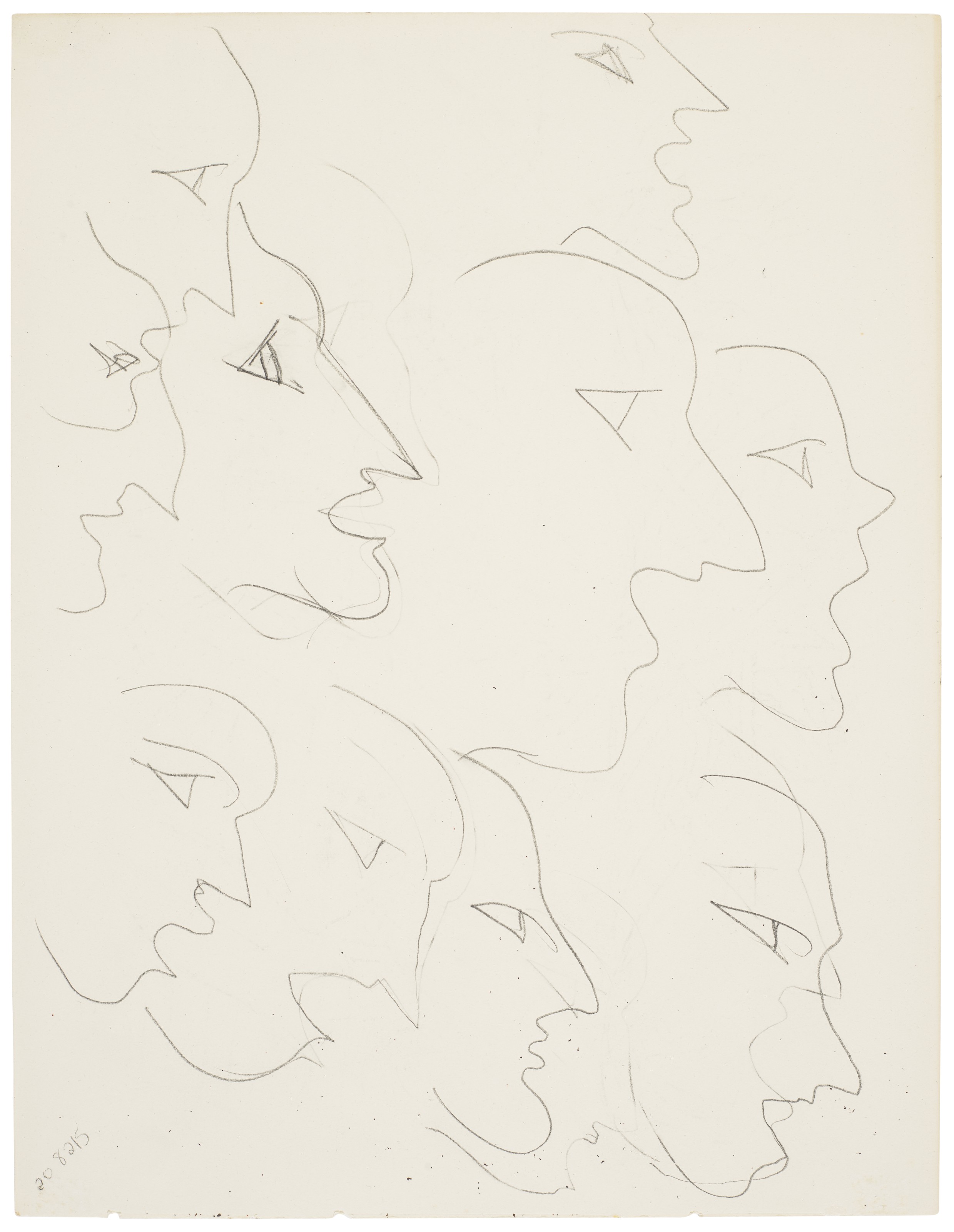 Etude de visages (recto); Etude de motifs (verso)