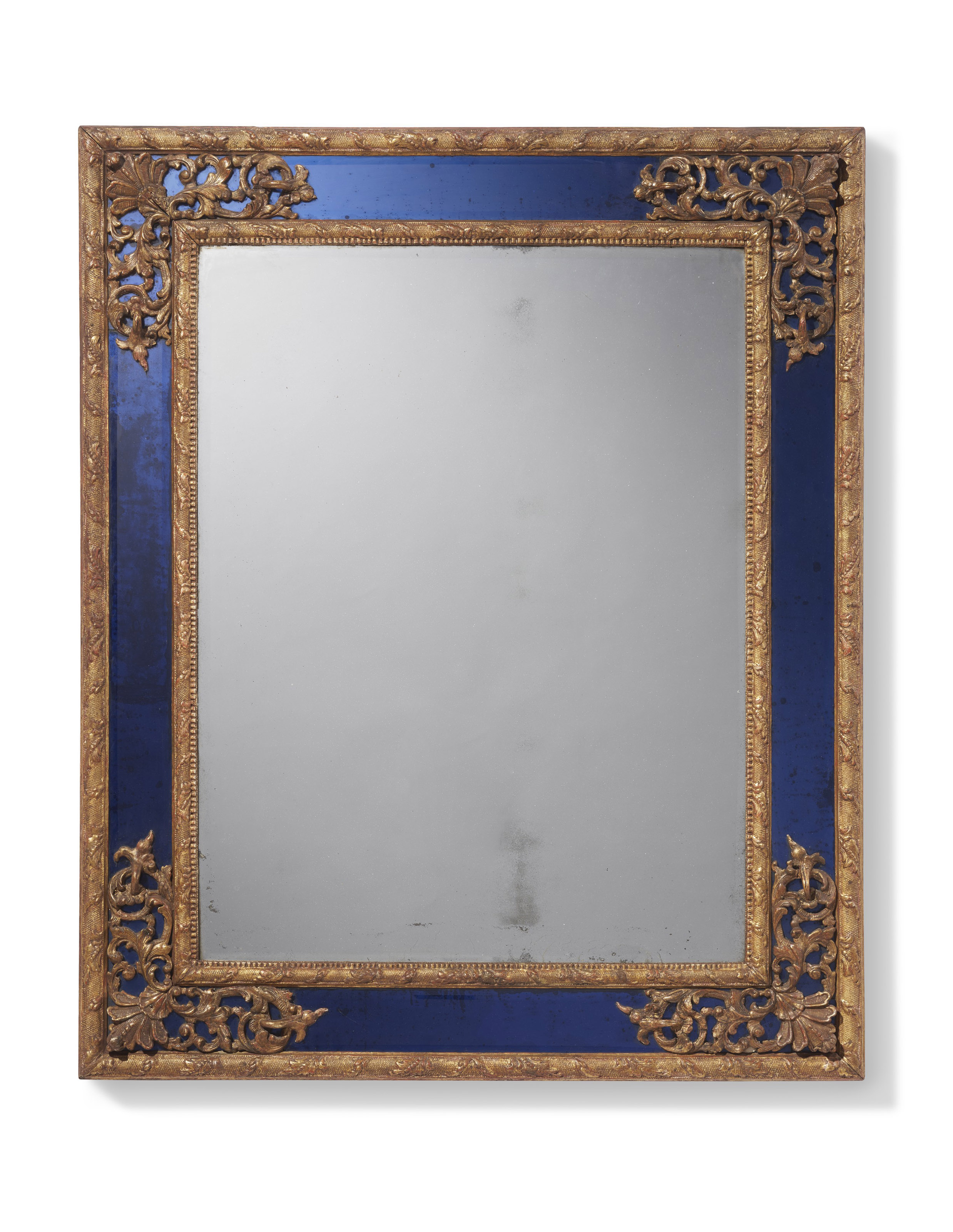 American Giltwood Impressionist Frame with Beveled Glass Mirror