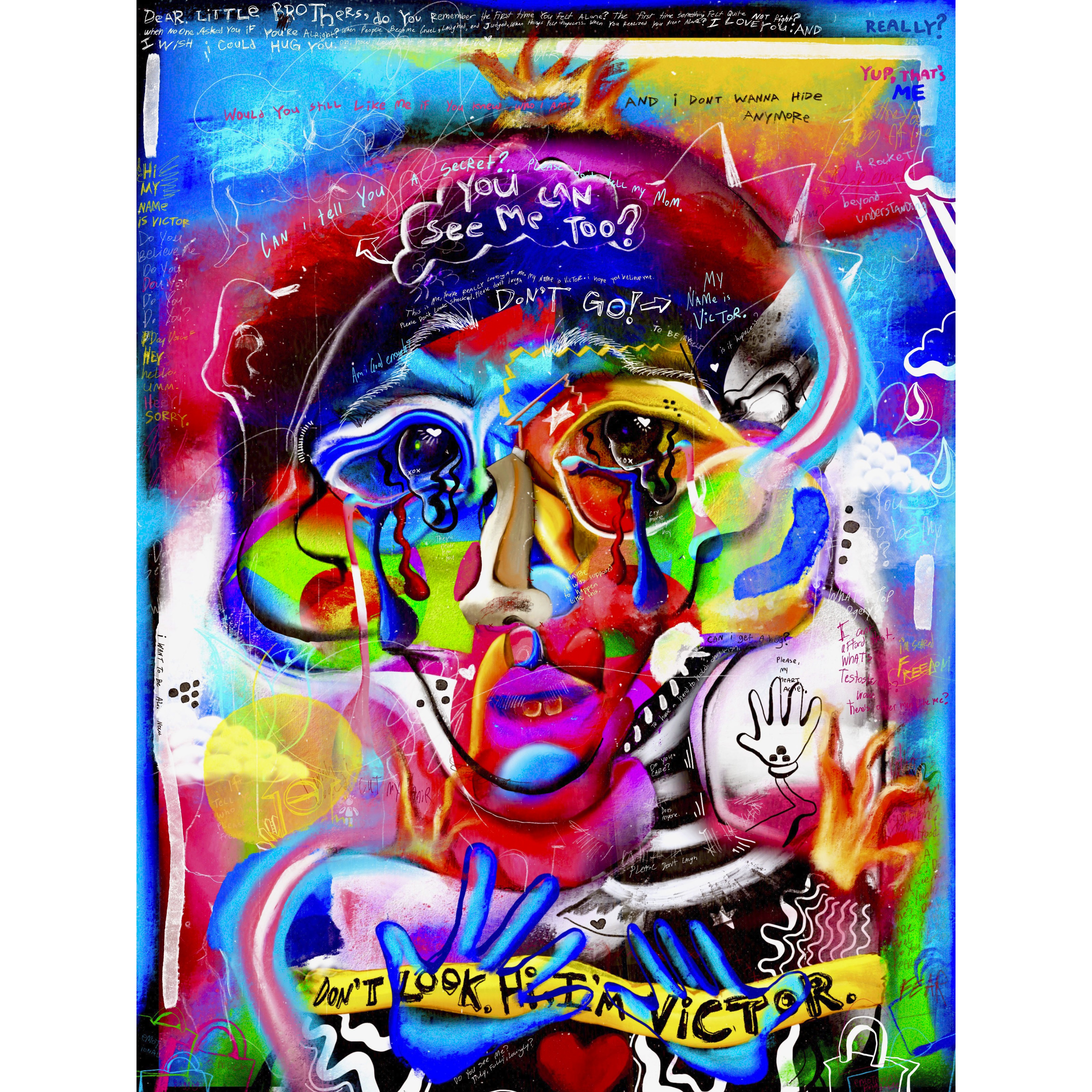 FEWOCiOUS, Year 4, Age 17 - His Name is Victor, 2021. Non-fungible token. Sold for $475,000 in Hello, i'm Victor (FEWOCiOUS) and This Is My Life on 30 June 2021 at Christie's Online. Image courtesy of the artist