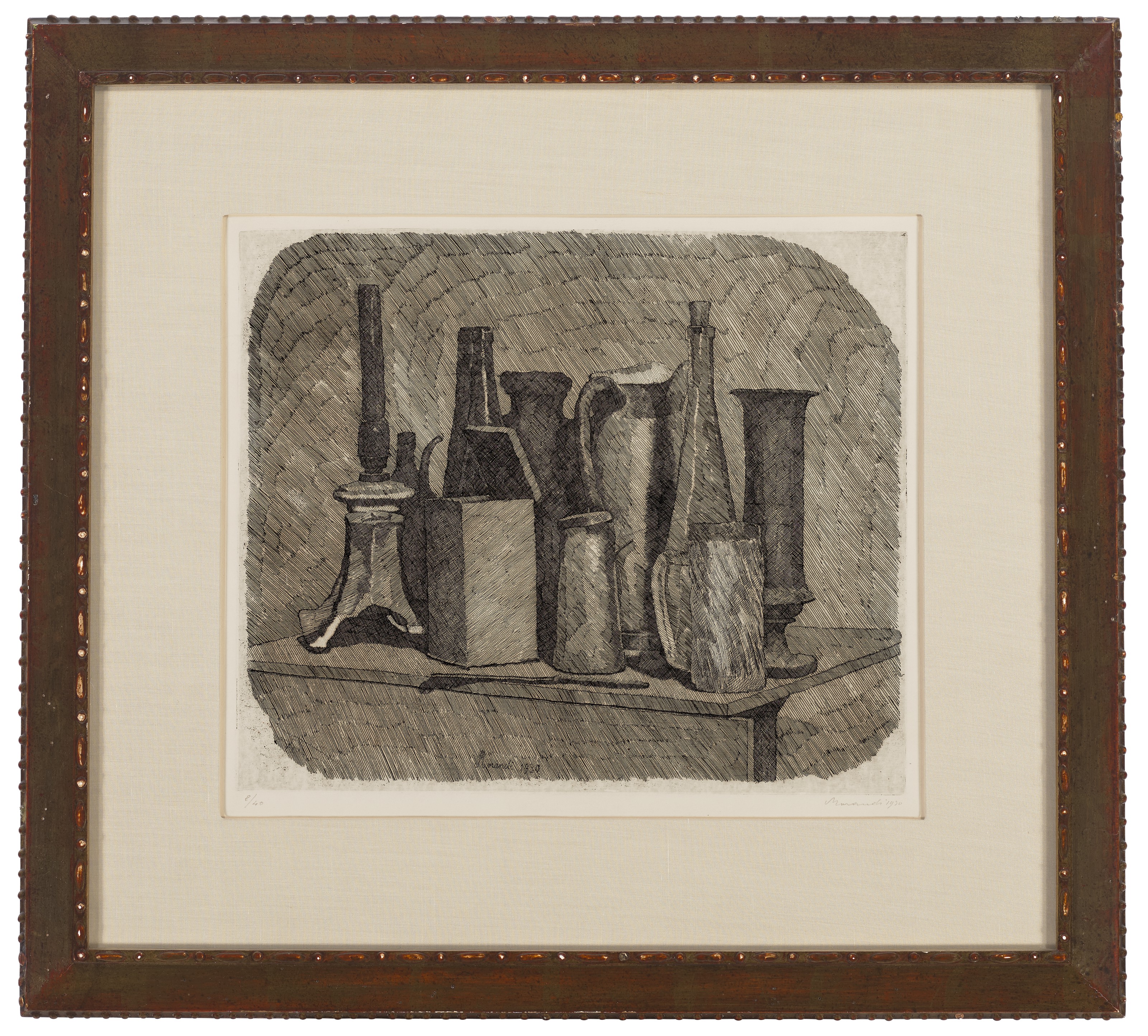 GIORGIO MORANDI (1890-1964), Grande natura morta con la lampada a