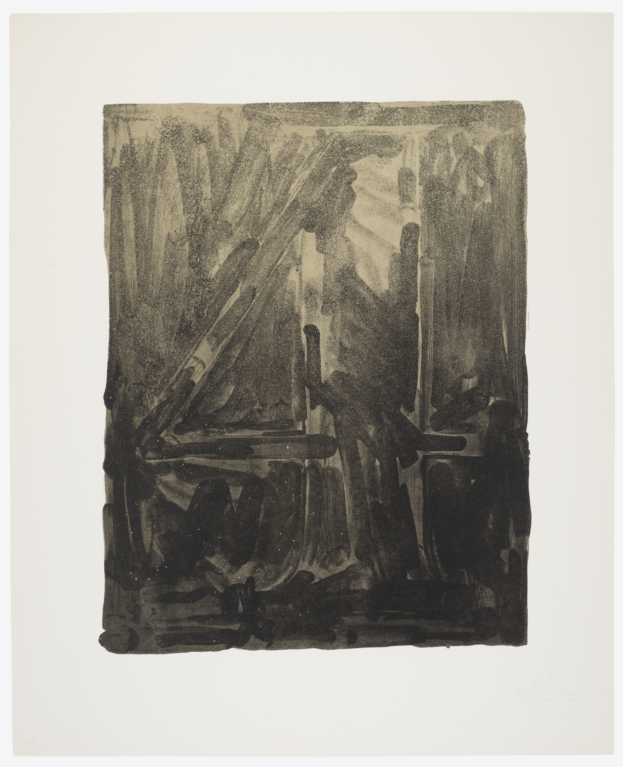 【中古】Robert Motherwell ROBERT MOTHERWELL (1915-1991), Red Open with White Line