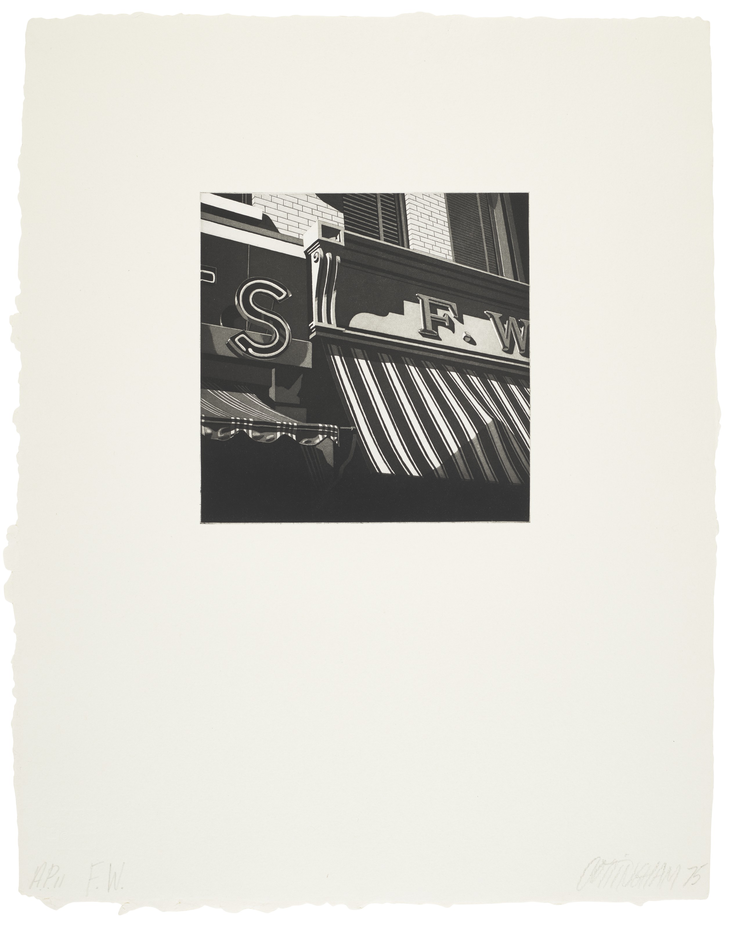 Catalog image of F.W., from the Landfall Press Etching Portfolio