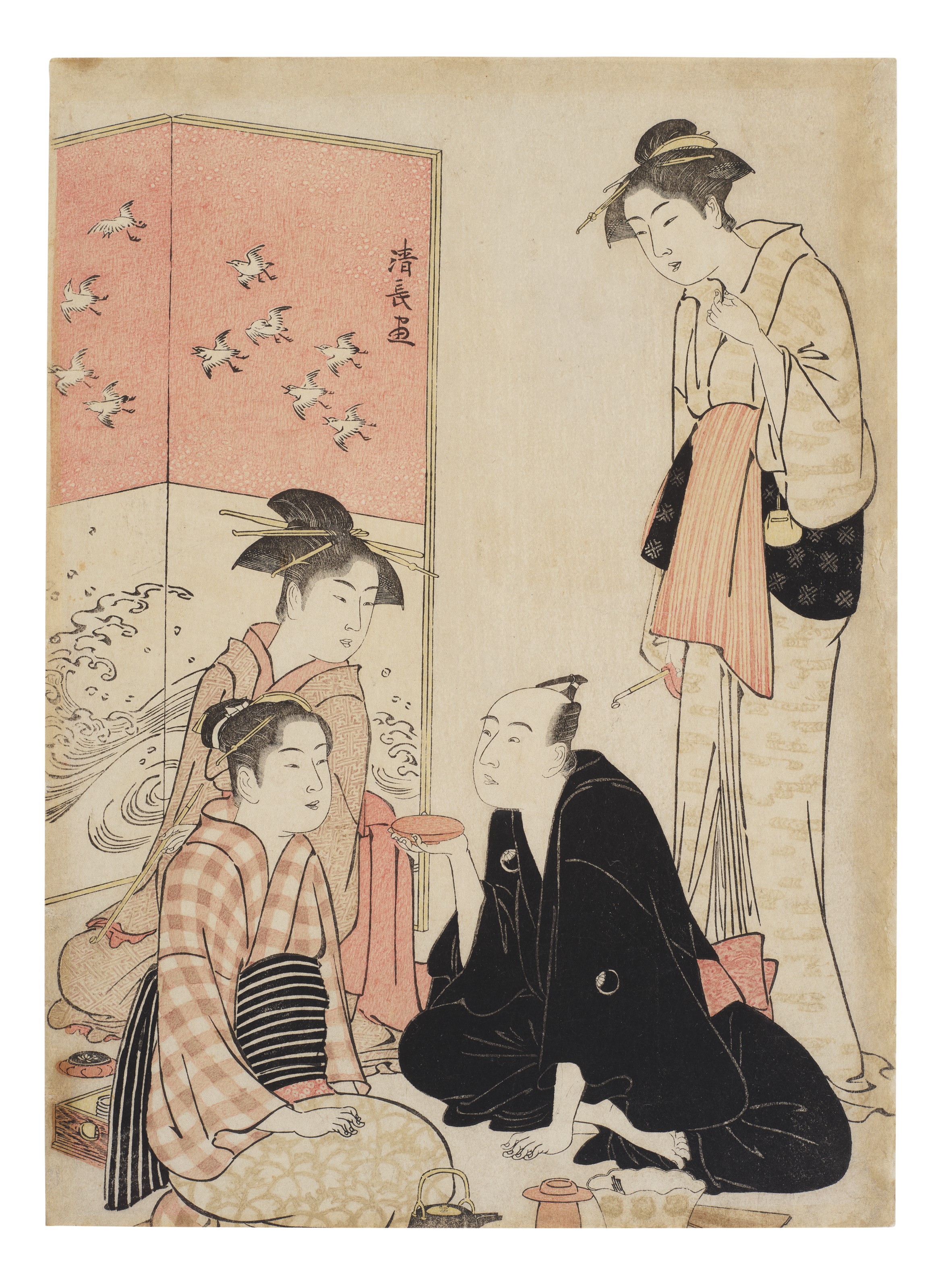 Catalog image of The actor Sawamura Sojuro III and courtesans