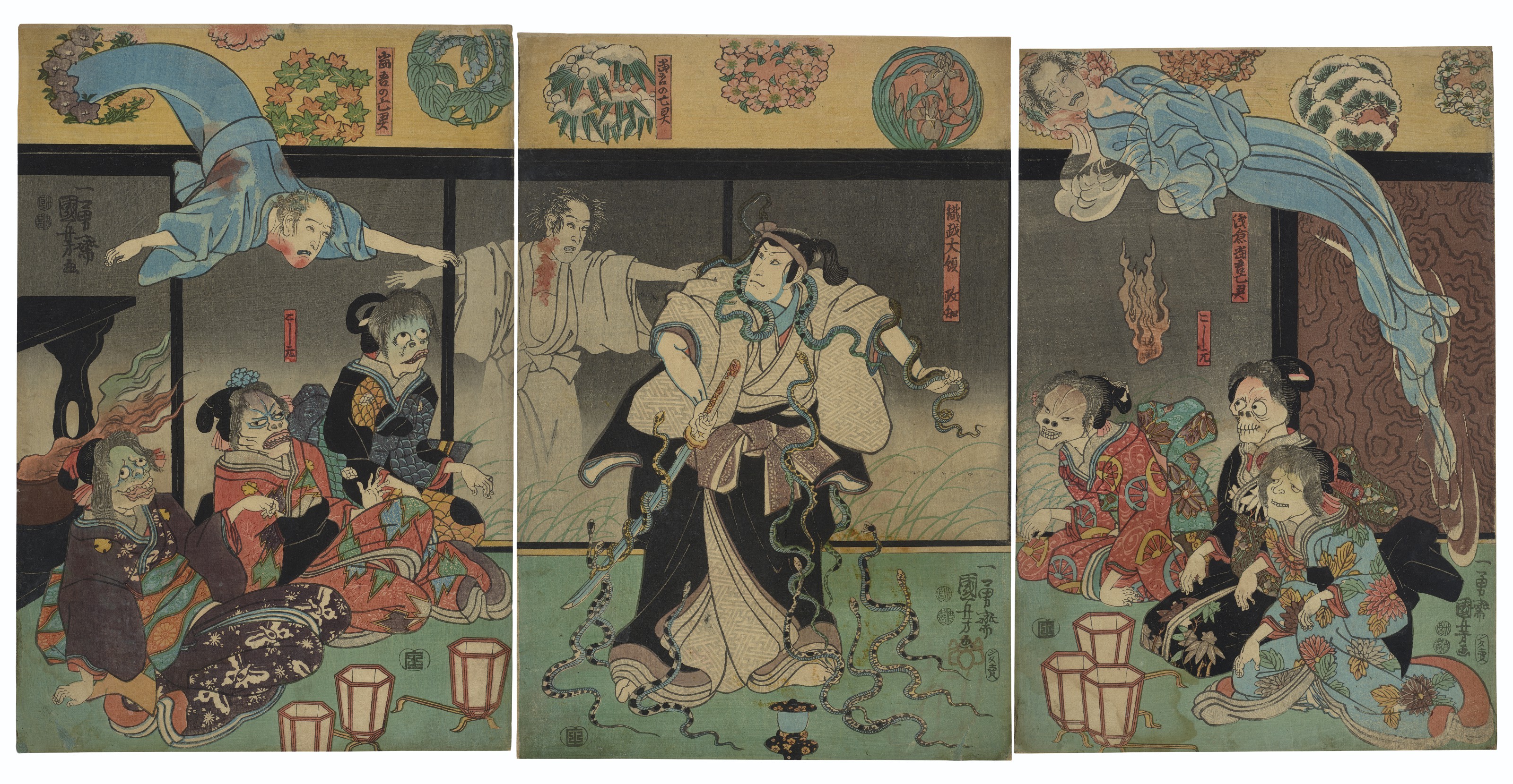Catalog image of The ghost of Asakura Togo attacking Orikoshi Masatomo