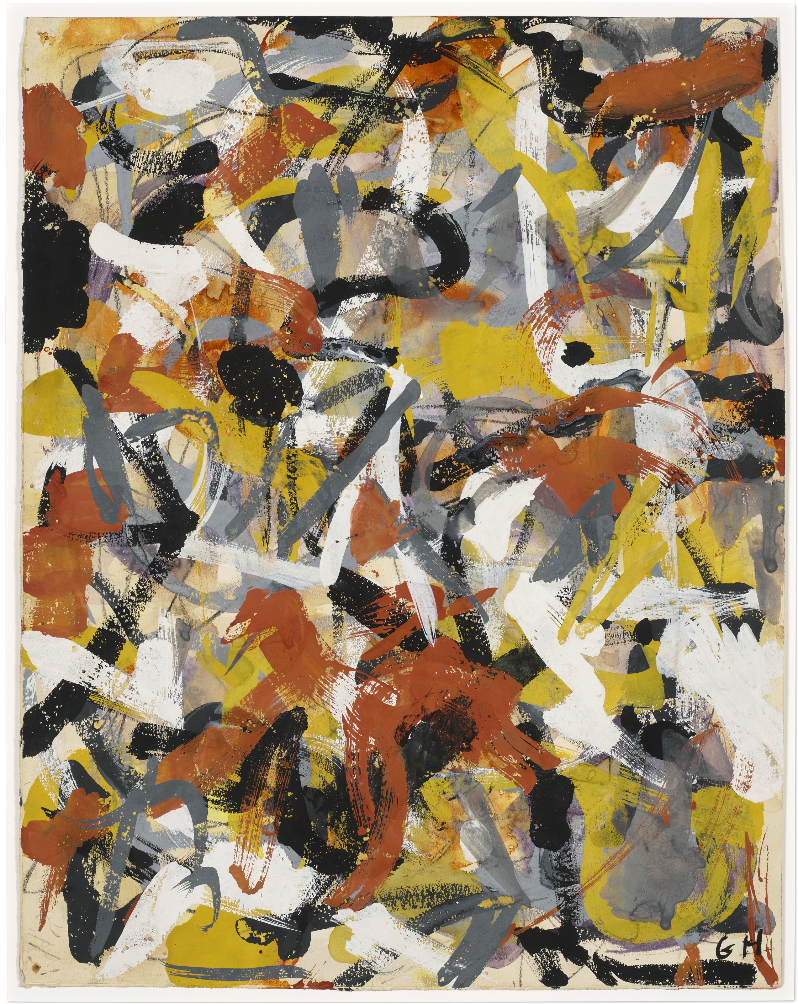 Grace Hartigan (1922-2008), Untitled, 1951. Oil on paper. 14&frac12; x 11⅜ in (36.8 x 28.8 cm). Price on request. Offered in Grace Hartigan: No Rules on 17 July-8&nbsp;August 2021 at Christie&rsquo;s Southampton