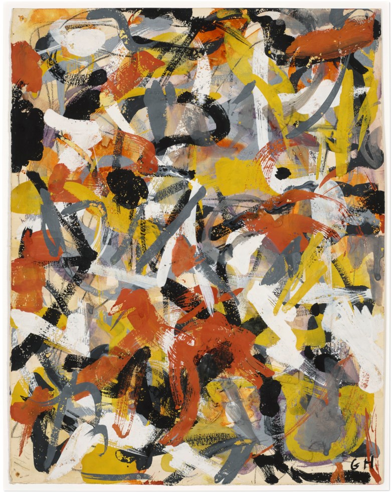 Grace Hartigan (1922-2008), Untitled, 1951. Oil on paper. 14½ x 11⅜ in (36.8 x 28.8 cm). Price on request. Offered in Grace Hartigan No Rules on 17 July-8 August 2021 at Christie’s Southampton