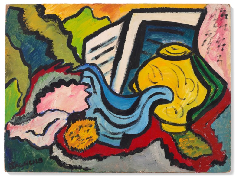 Grace [Jachens] Hartigan (1922-2008), Still life - Yellow Bowl, 1945. Oil on board. 17⅞ x 24 in (45.4 x 61 cm). Price on request. Offered in Grace Hartigan No Rules on 17 July-8 August 2021 at Christie’s Southampton