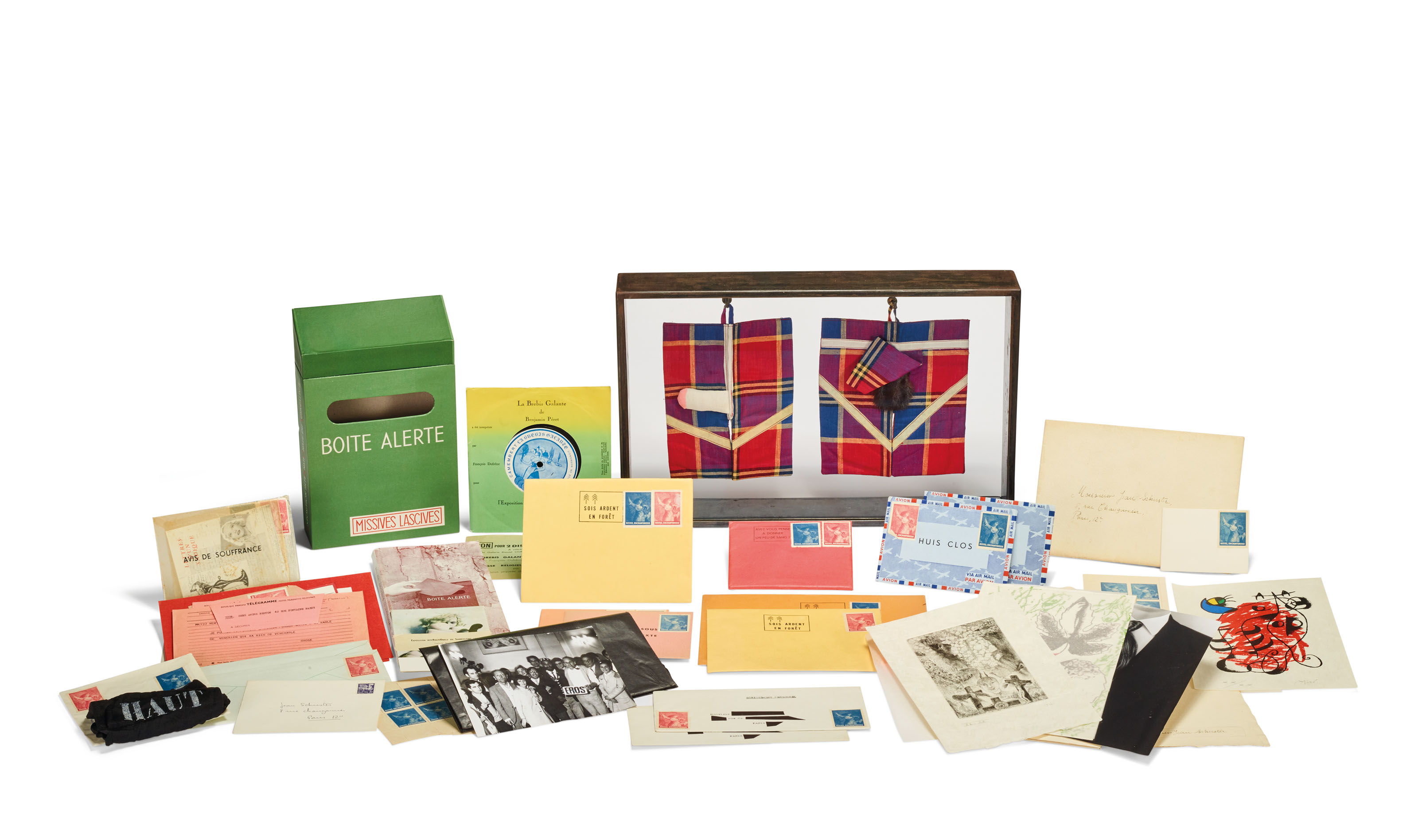 Marcel Duchamp, Andr&eacute; Breton and others, Bo&icirc;te alerte. Missives lascives. Exposition internationale du Surr&eacute;alisme, 1959-1960. Paris, Galerie Daniel Cordier, 1959. Estimate: &euro;40,000-60,000. Offered in Paul Destribats: une biblioth&egrave;que des Avant-gardes, partie III, 2-4 February 2021 at Christie&rsquo;s in Paris