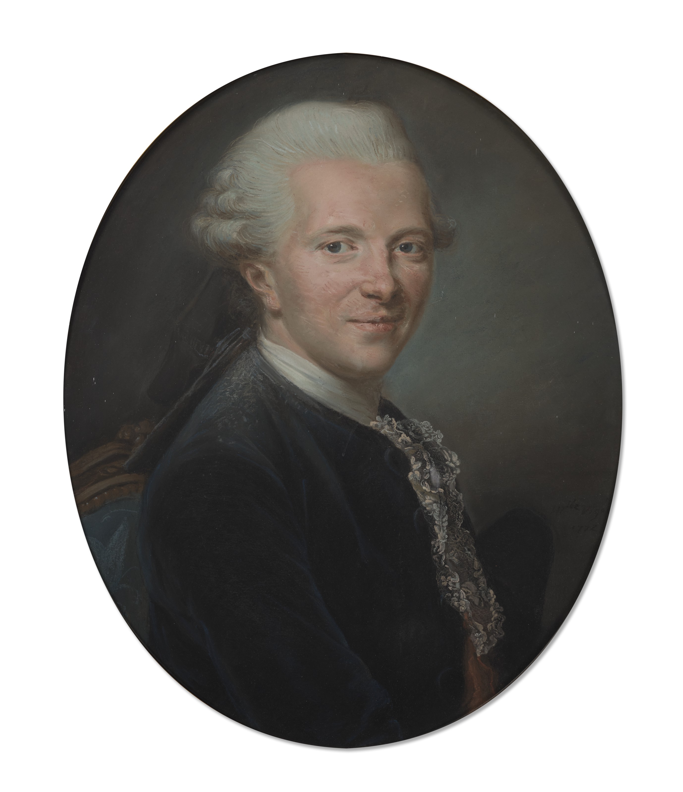&Eacute;lisabeth Louise Vig&eacute;e Le Brun (1755&ndash;1842), Portrait d&rsquo;Alexis-F&eacute;r&eacute;ol Perrin de Sanson (1733&ndash;1820), 1772. Pastel on paper. 21⅞ x 18&frac14;  in (55.6 x 46.5  cm). Estimate: &euro;50,000-70,000. Offered in Women in Art on 16 June 2021 at Christie&rsquo;s in Paris