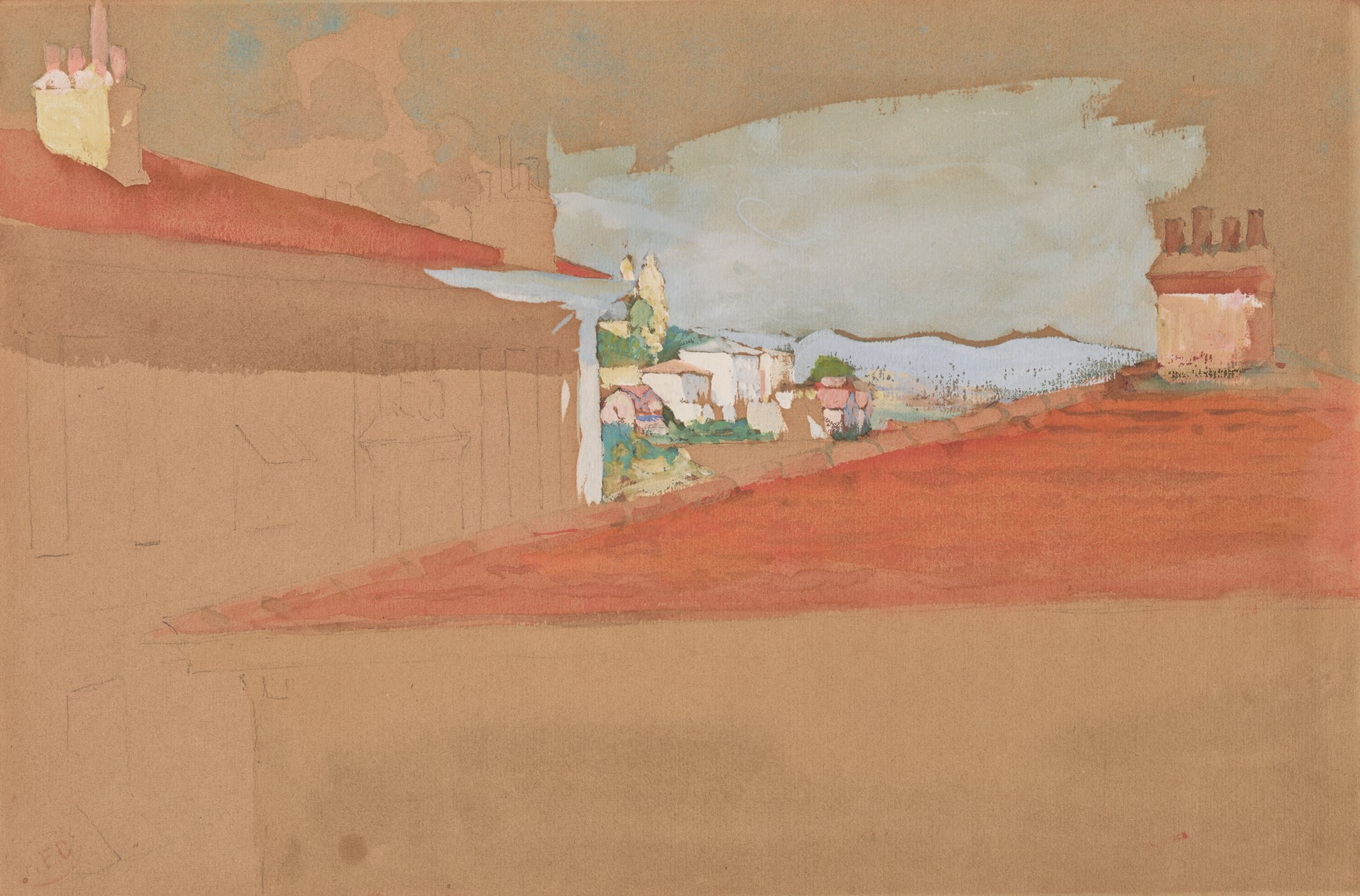 Henri-Edmond Cross (1856-1910), Les Toits rouges, Èze | Christie's