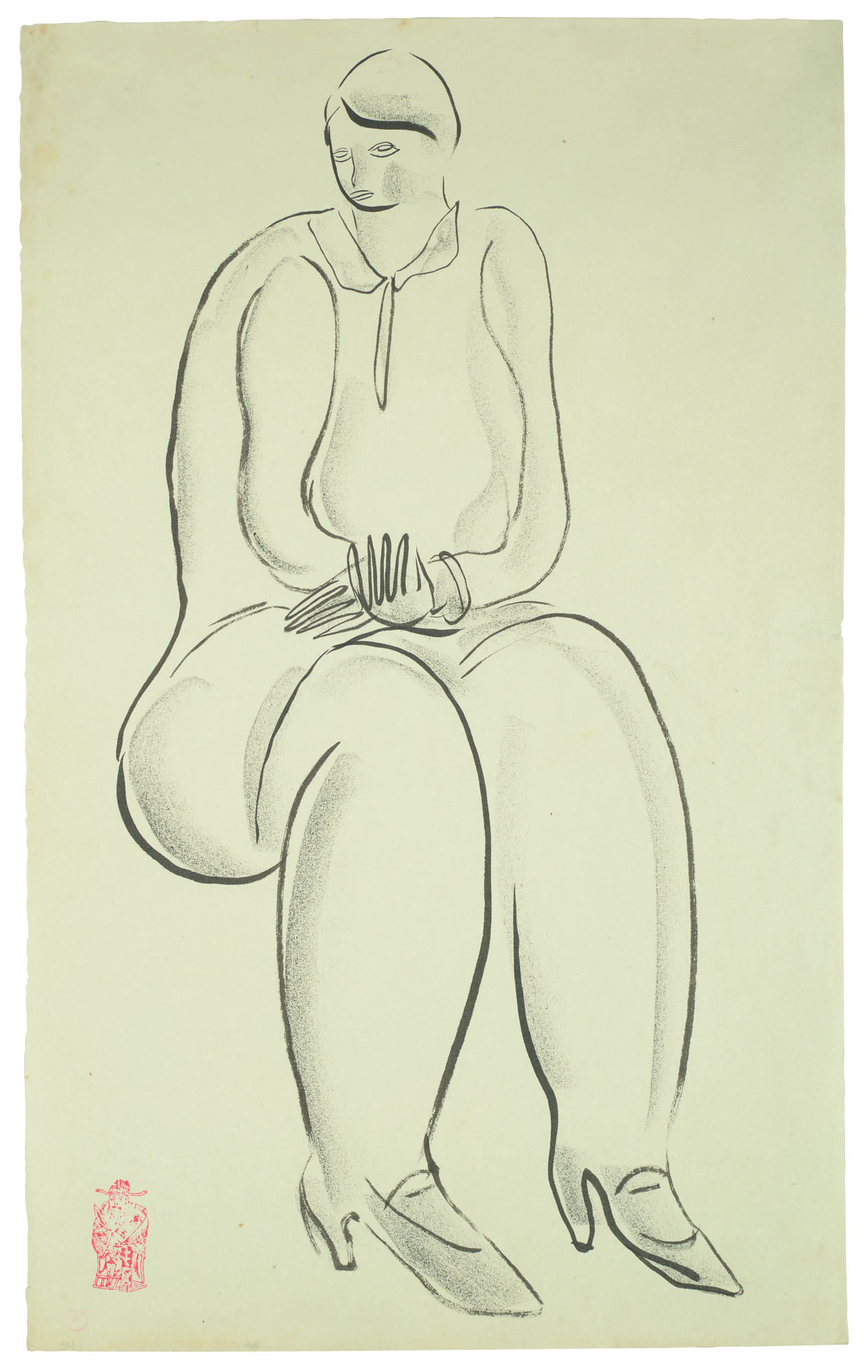 Femme à la robe courte