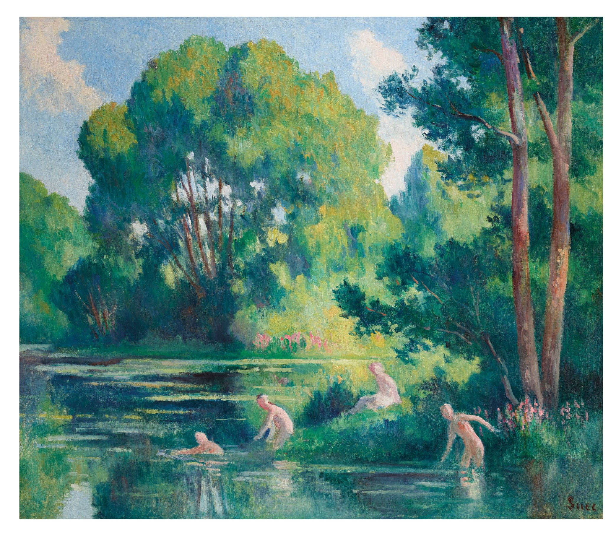 Maximilien LUCE (1858-1941):Le Tréport; Vue du port Néo-im