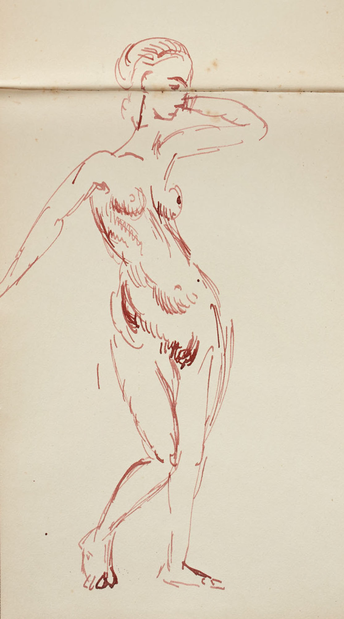 Carnet à dessins ; nus féminins