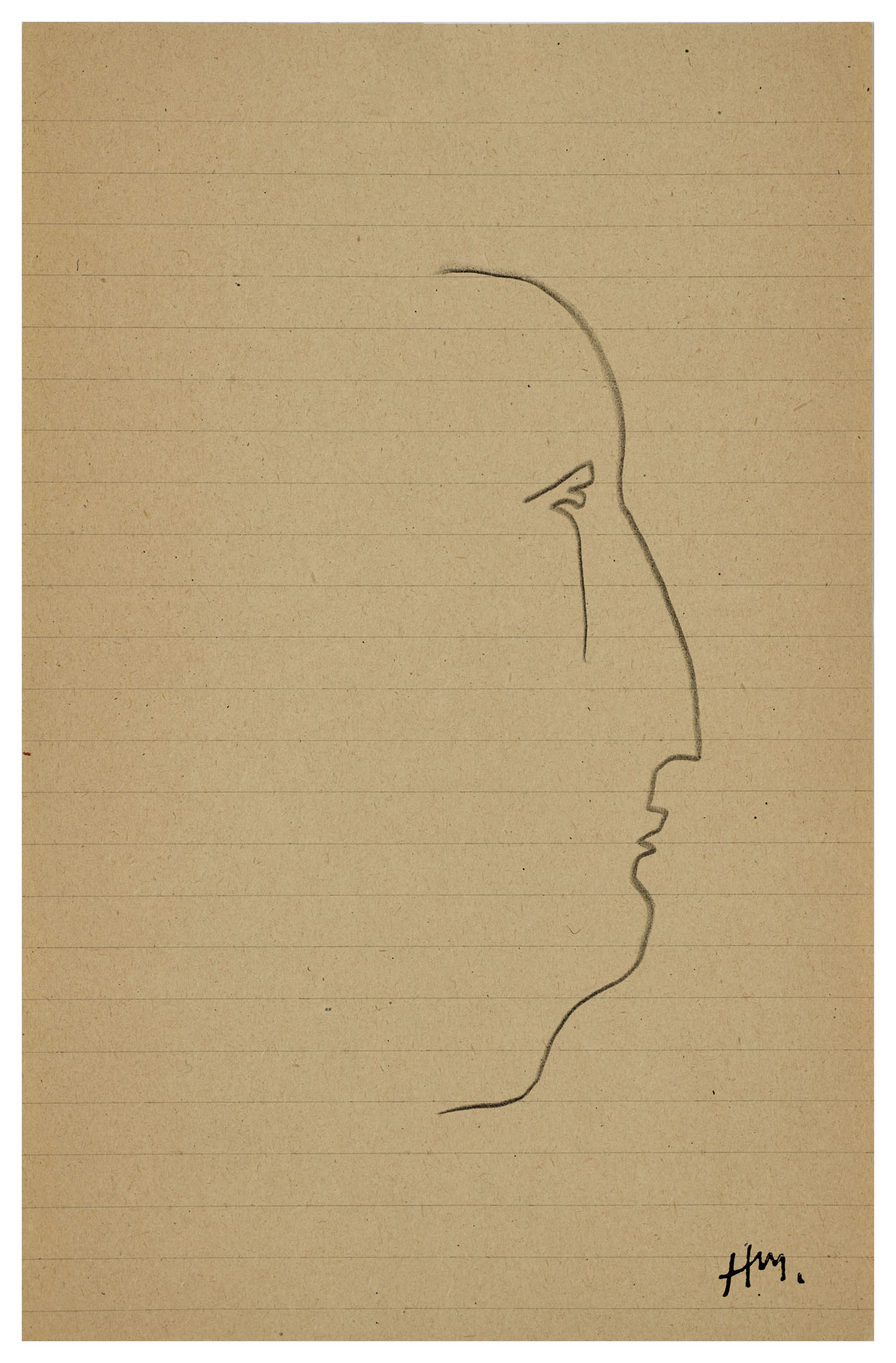 Tête d'homme de profil