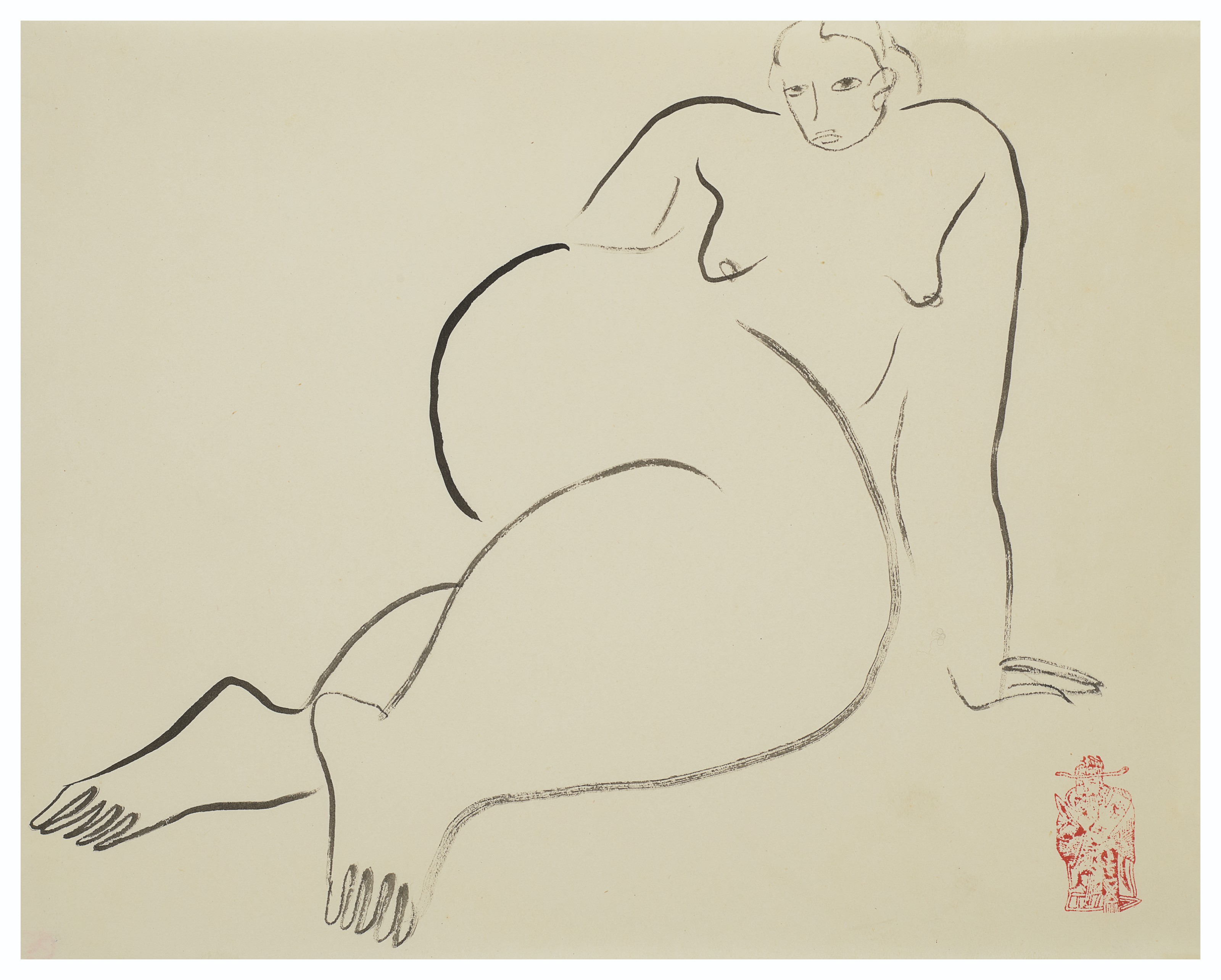 Nu aux jambes croisées