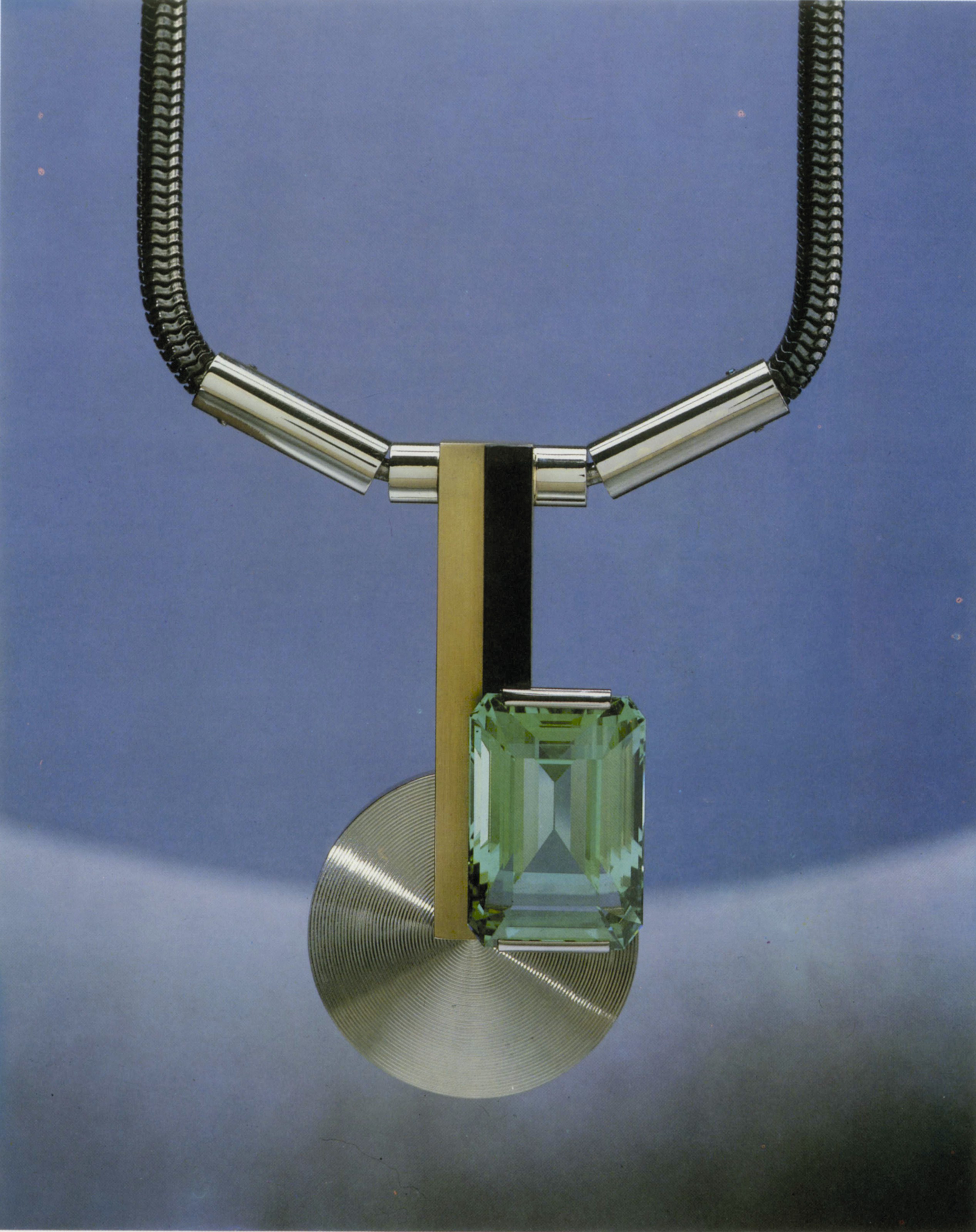 JEAN FOUQUET EXCEPTIONNEL COLLIER ART DÉCO AIGUE-MARINE ET