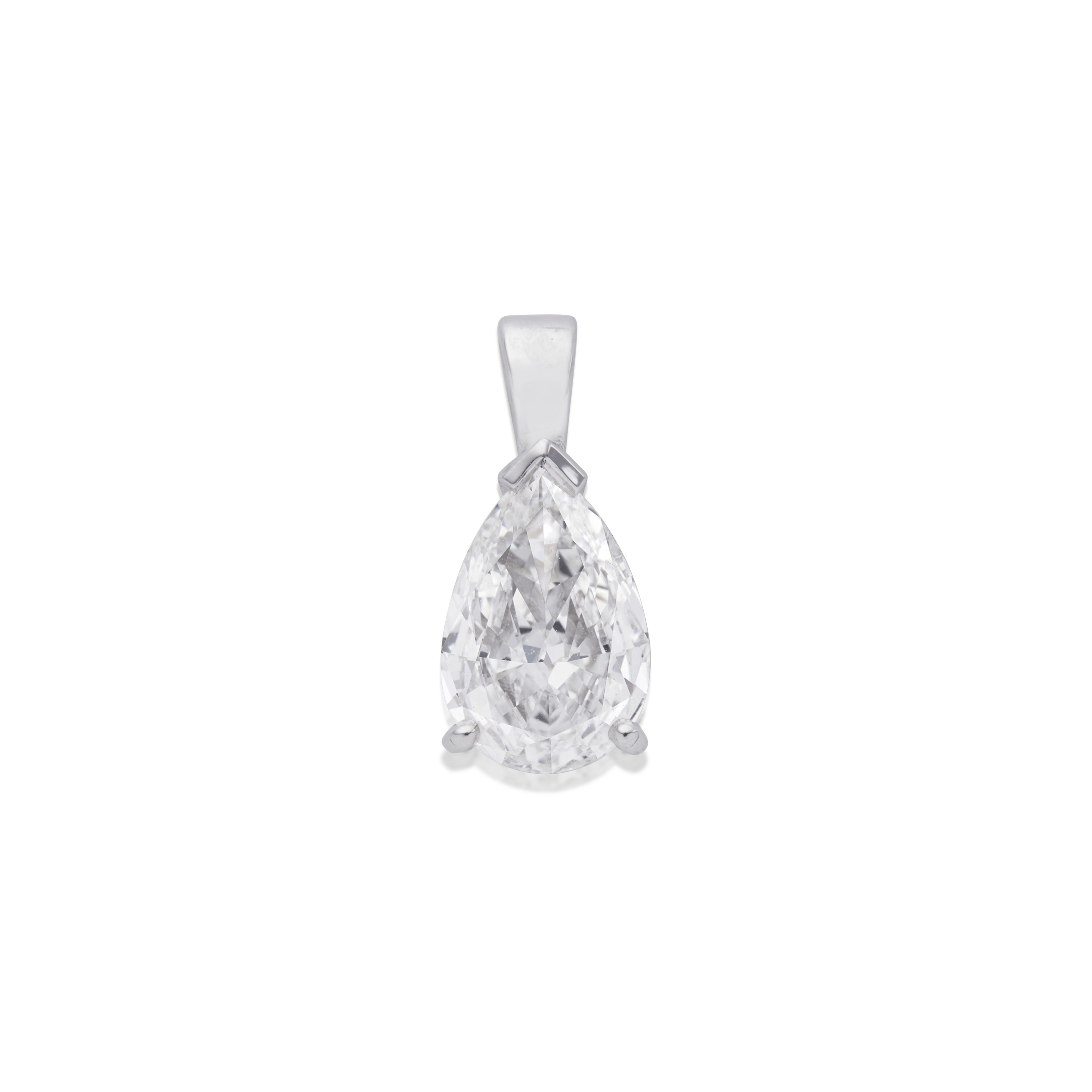 Pendentif En Argent 925 Avec Cristaux - Style Diamant - Vintage Superbe - Occasion Parfait état