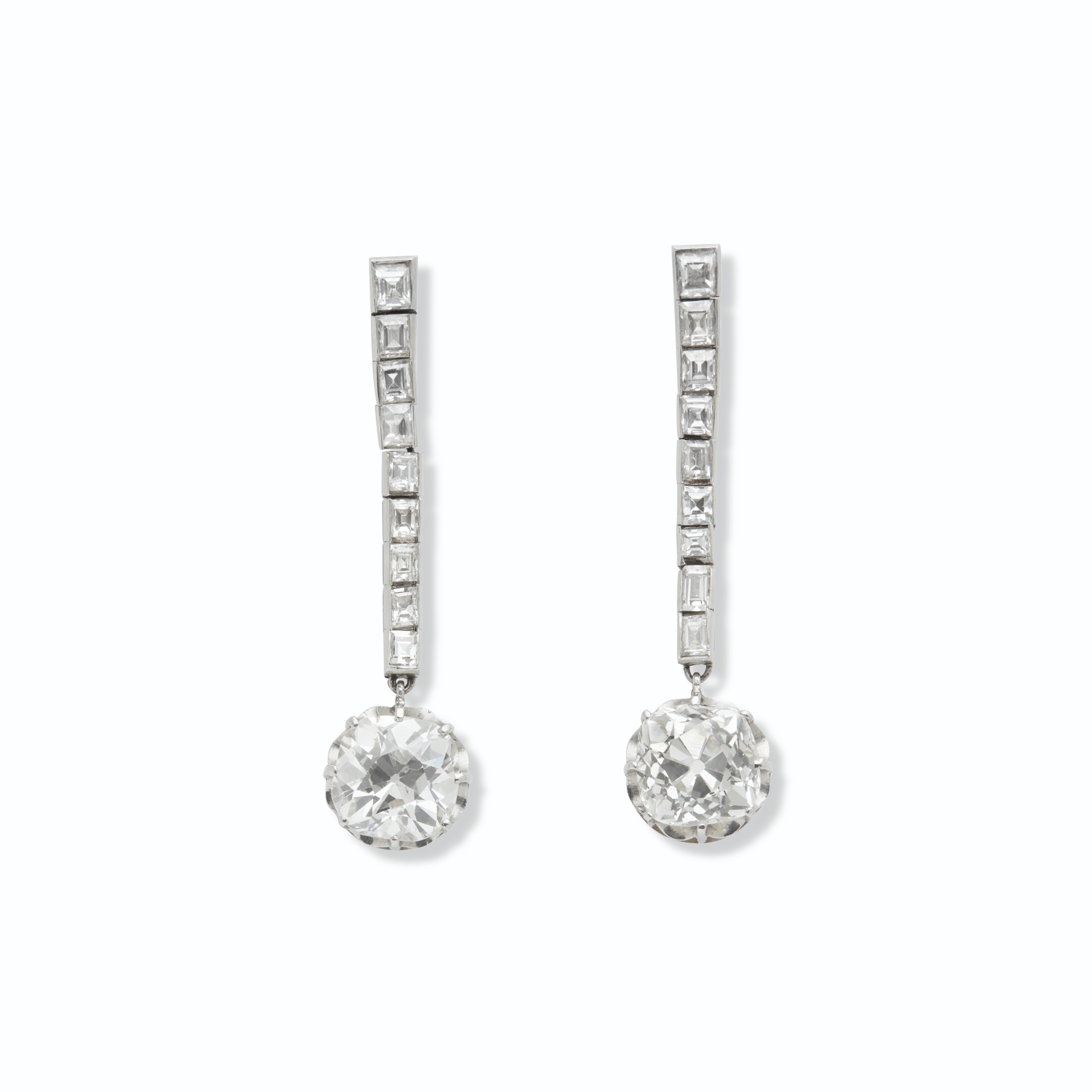 Boucles D’oreilles Art Déco Martelé – Métal Argenté, Occasion