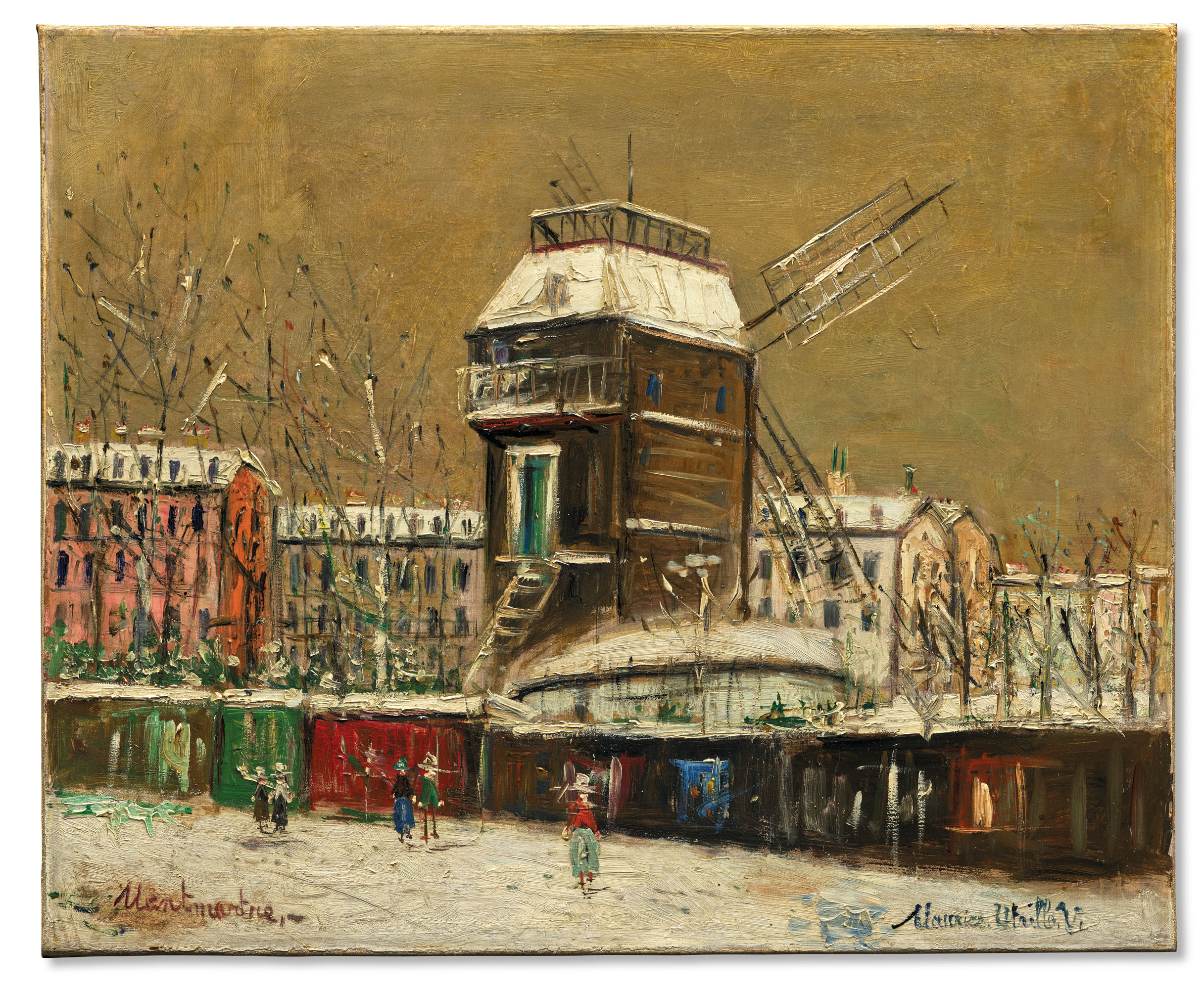 Maurice Utrillo (1883-1955), Moulin de la Galette sous la neige à