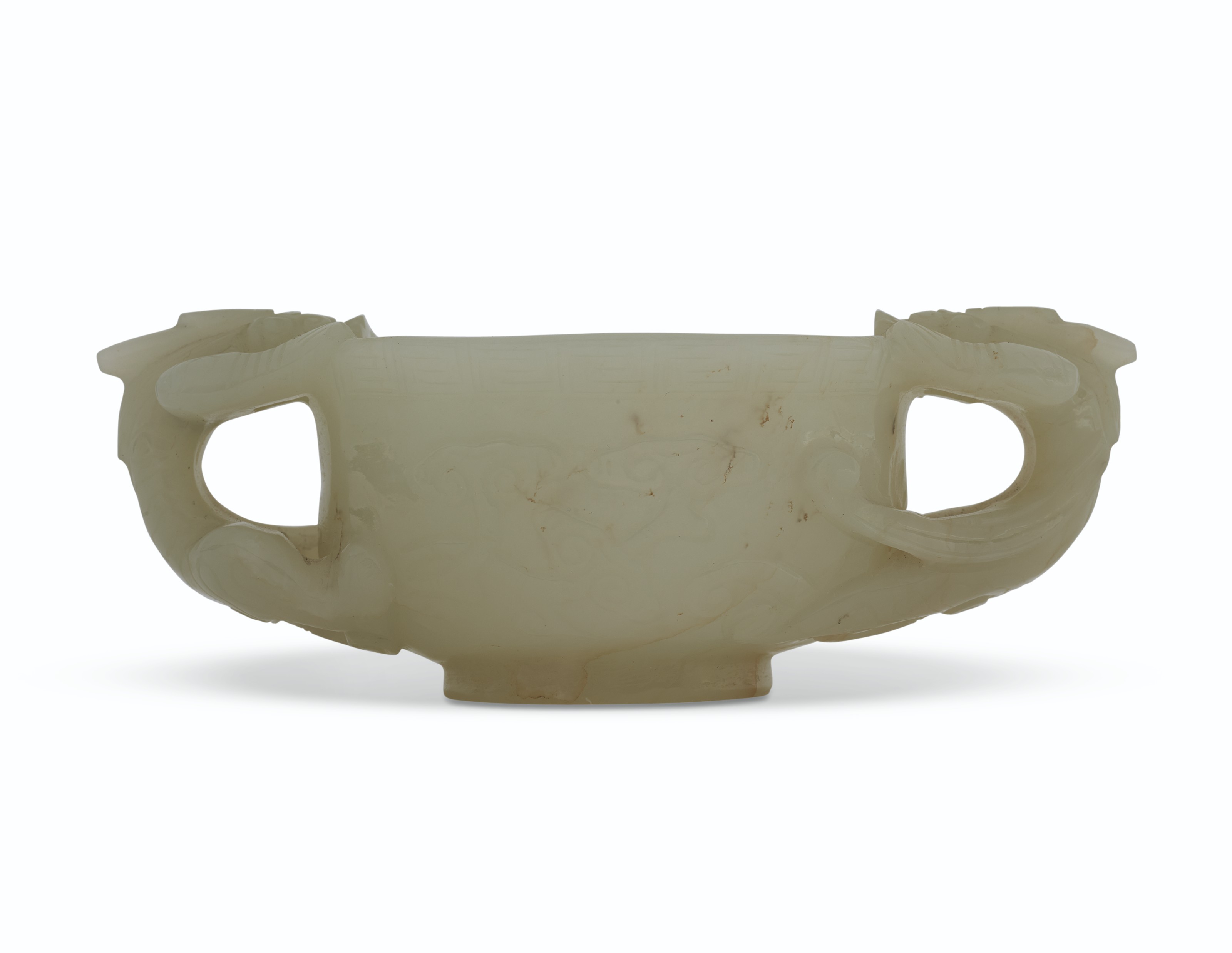 十七/十八世纪青白玉螭龙双耳杯, CHINA, 17TH-18TH CENTURY | Christie's
