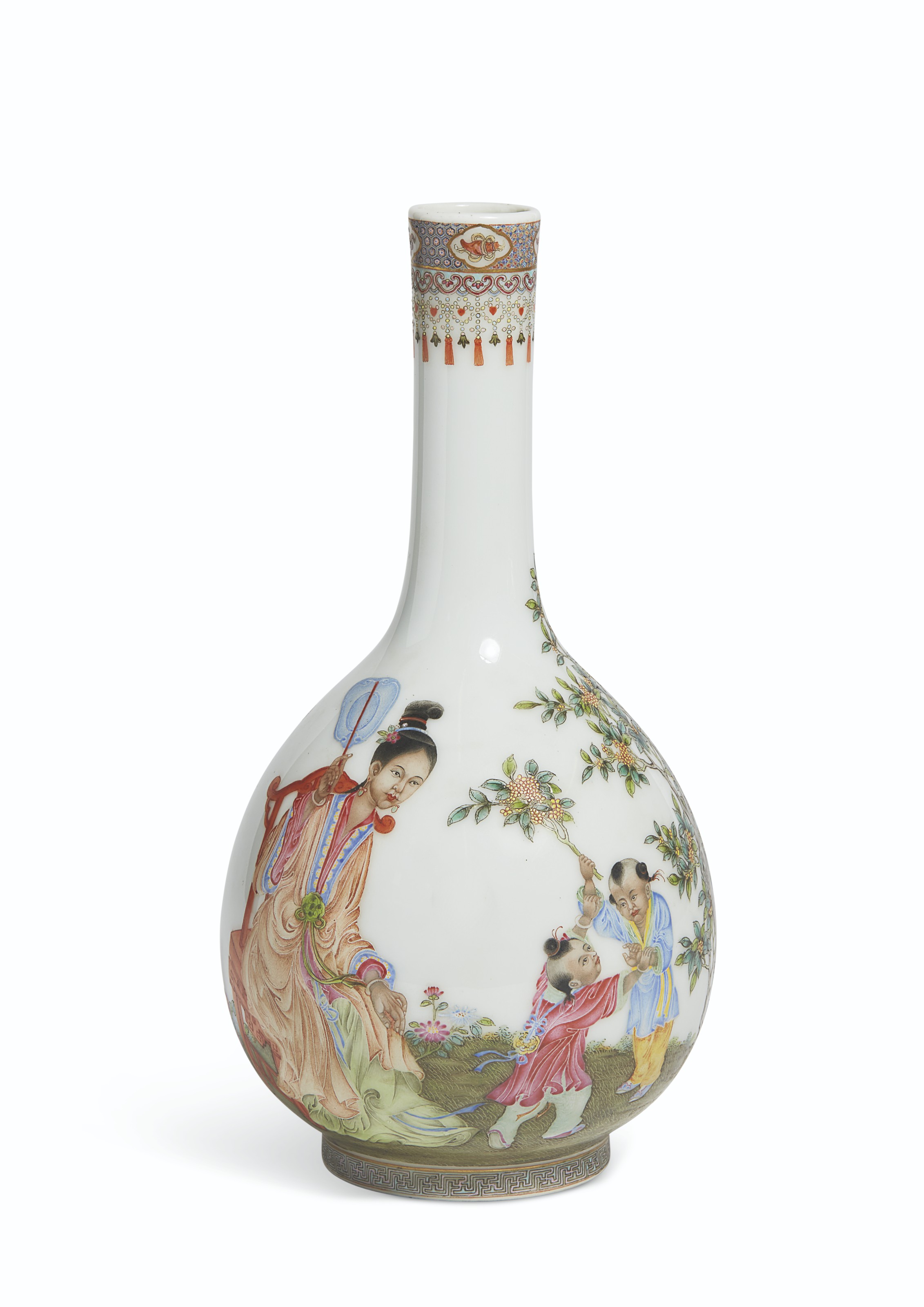 A SMALL POLYCHROME ENAMEL BOTTLE VASE, CHINA, 20TH CENTURY | Christie’s