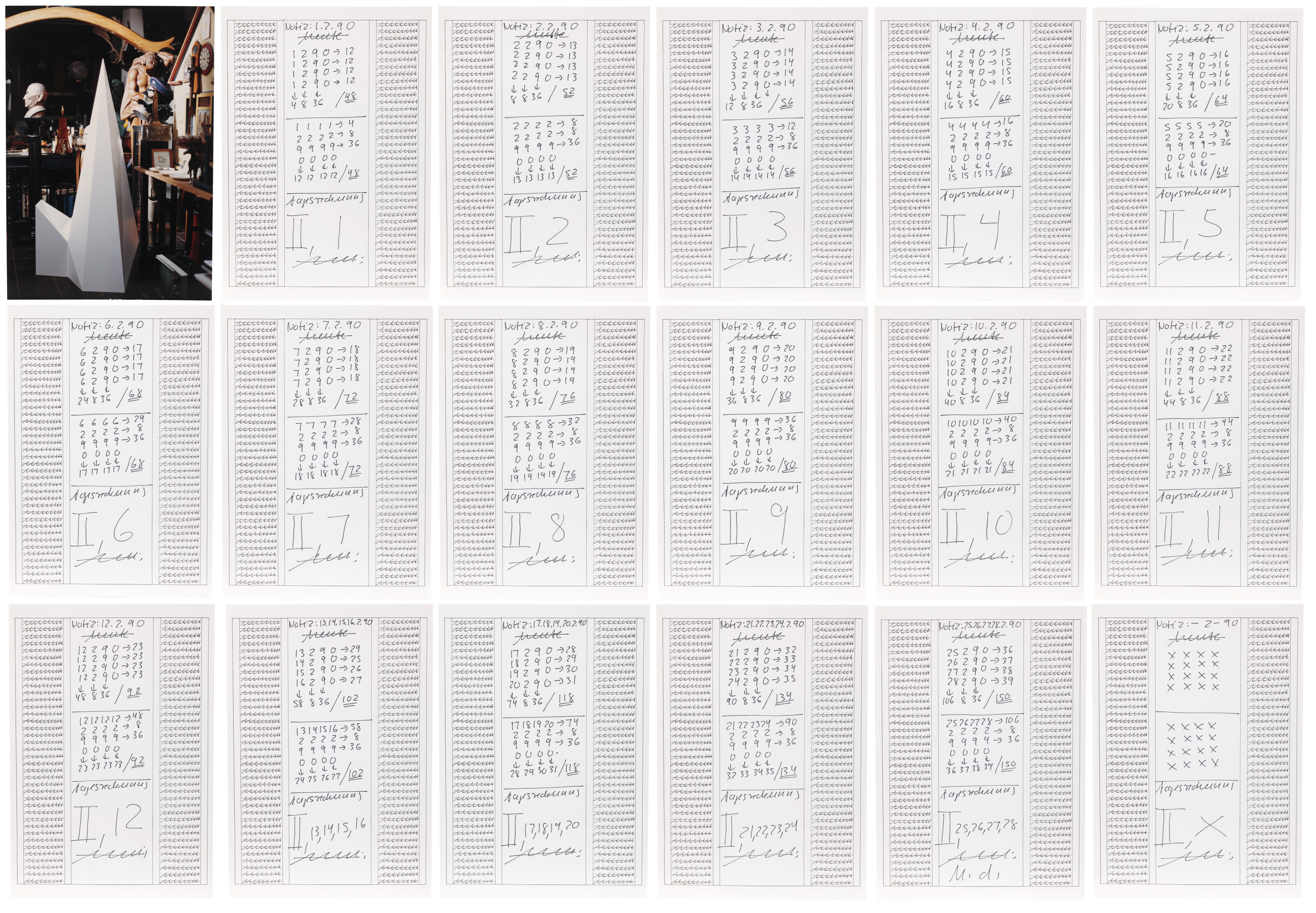 Catalog image of Für Sol Lewitt (Februar 1990) (For Sol Lewitt (February 1990))