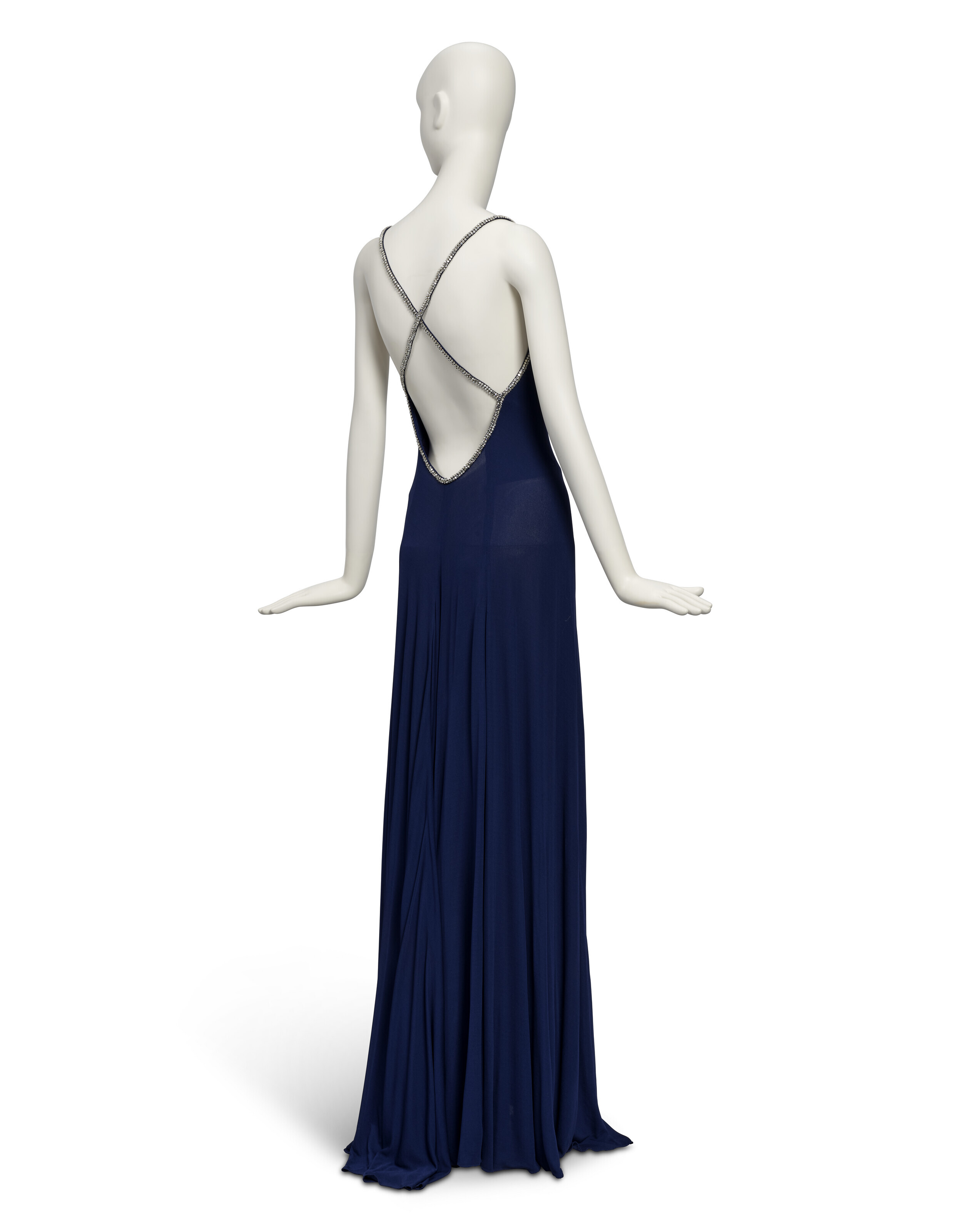 THE SPY WHO LOVED ME (1977), NAVY SILK EVENING DRESS WORN BY BARBARA BACH  AS MAJOR ANYA AMASOVA IN THE SPY WHO LOVED ME | Christie's