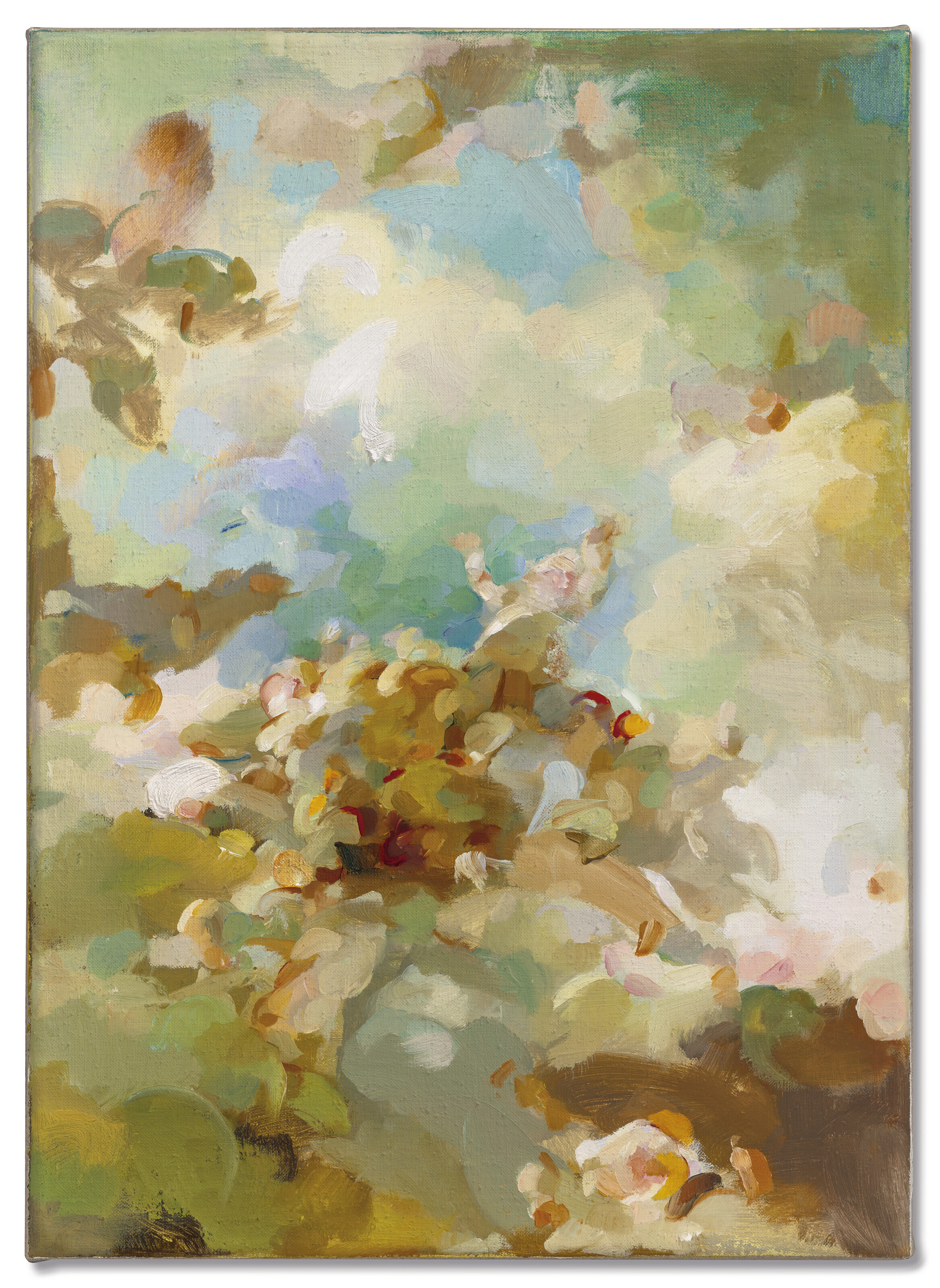 Flora Yukhnovich (b. 1990), Study of Putti, 2017. Oil on linen. 12&frac34; x 10 in (35.2 x 25.3 cm). Sold for &pound;302,400 on 2 March 2022 at Christie&rsquo;s in London