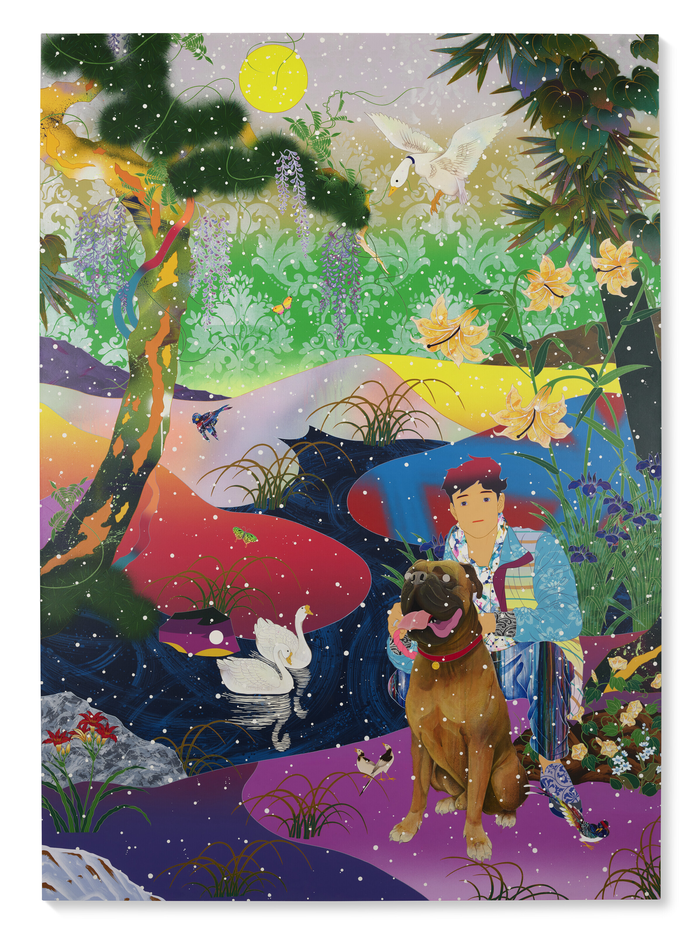 Tomokazu Matsuyama (b. 1976), Losing You More, 2019. Acrylic on canvas. 84 x 60 in (213.4 x 152.4 cm). Sold for &pound;214,200 on 2 March 2022 at Christie&rsquo;s in London