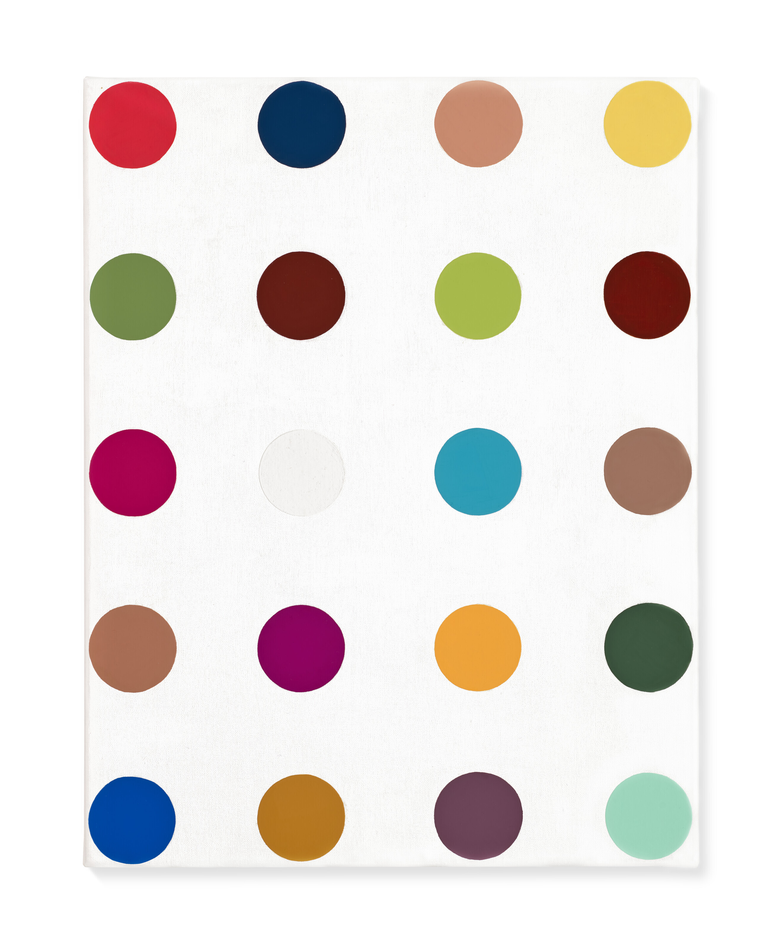 Damien Hirst (b. 1965), Melamine, 2002. Household gloss on canvas. 18 x 14 in (45.8 x 35.4 cm). Sold for £119,700 on 2 March 2022 at Christie’s in London