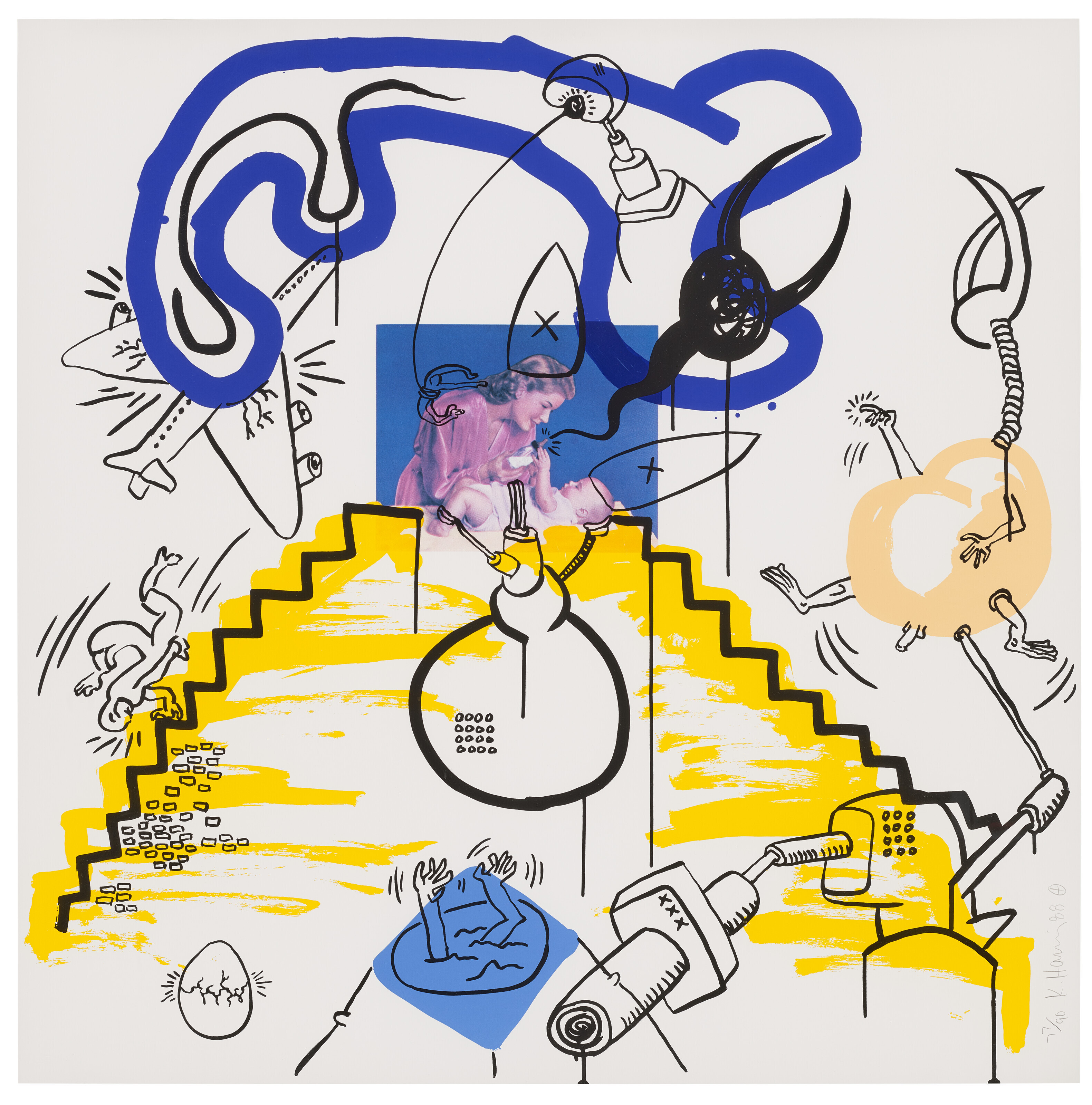 KEITH HARING (1958-1990), Plate III, from: Apocalypse | Christie's