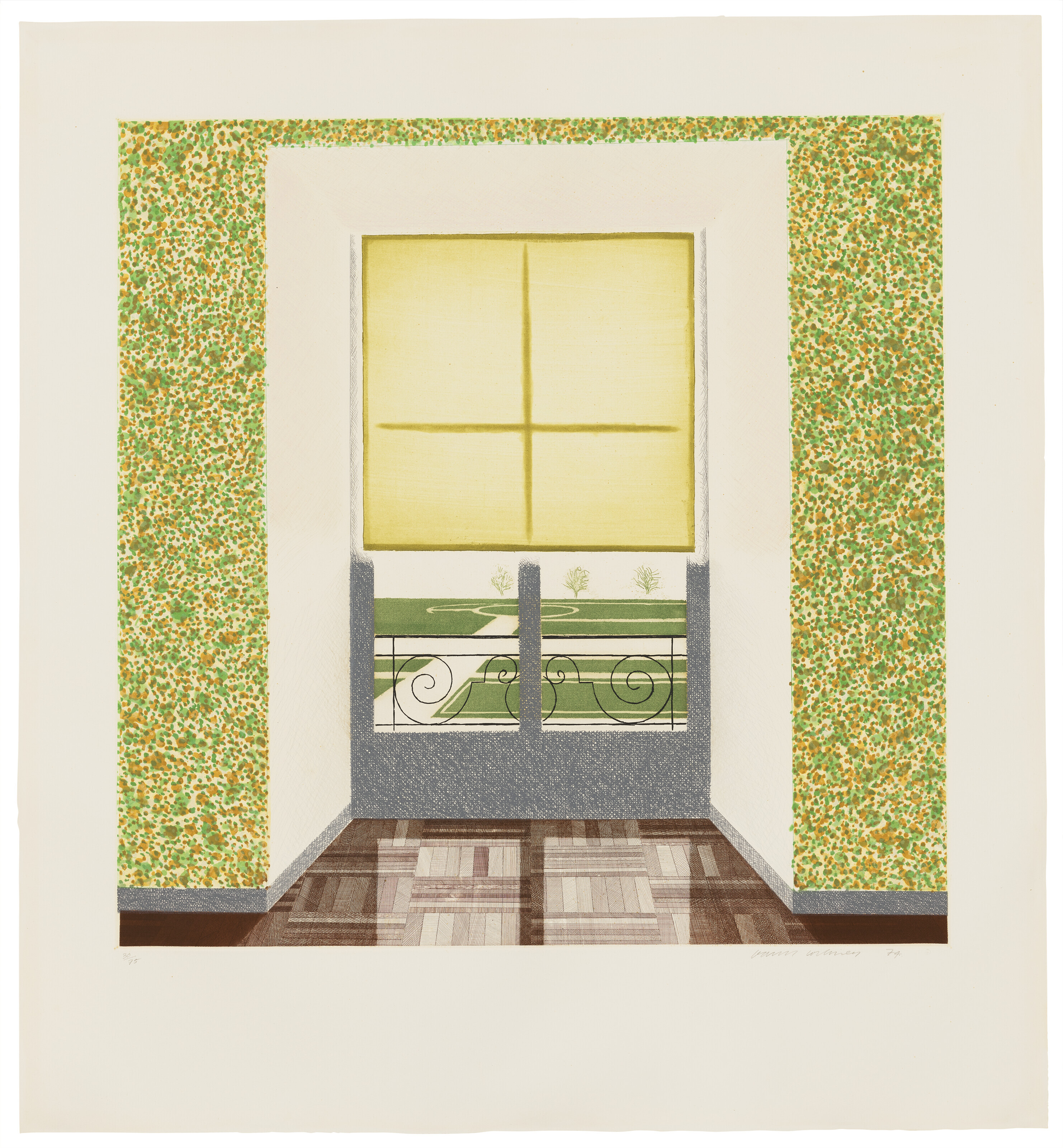 DAVID HOCKNEY (b. 1937), Pool made with paper and blue ink