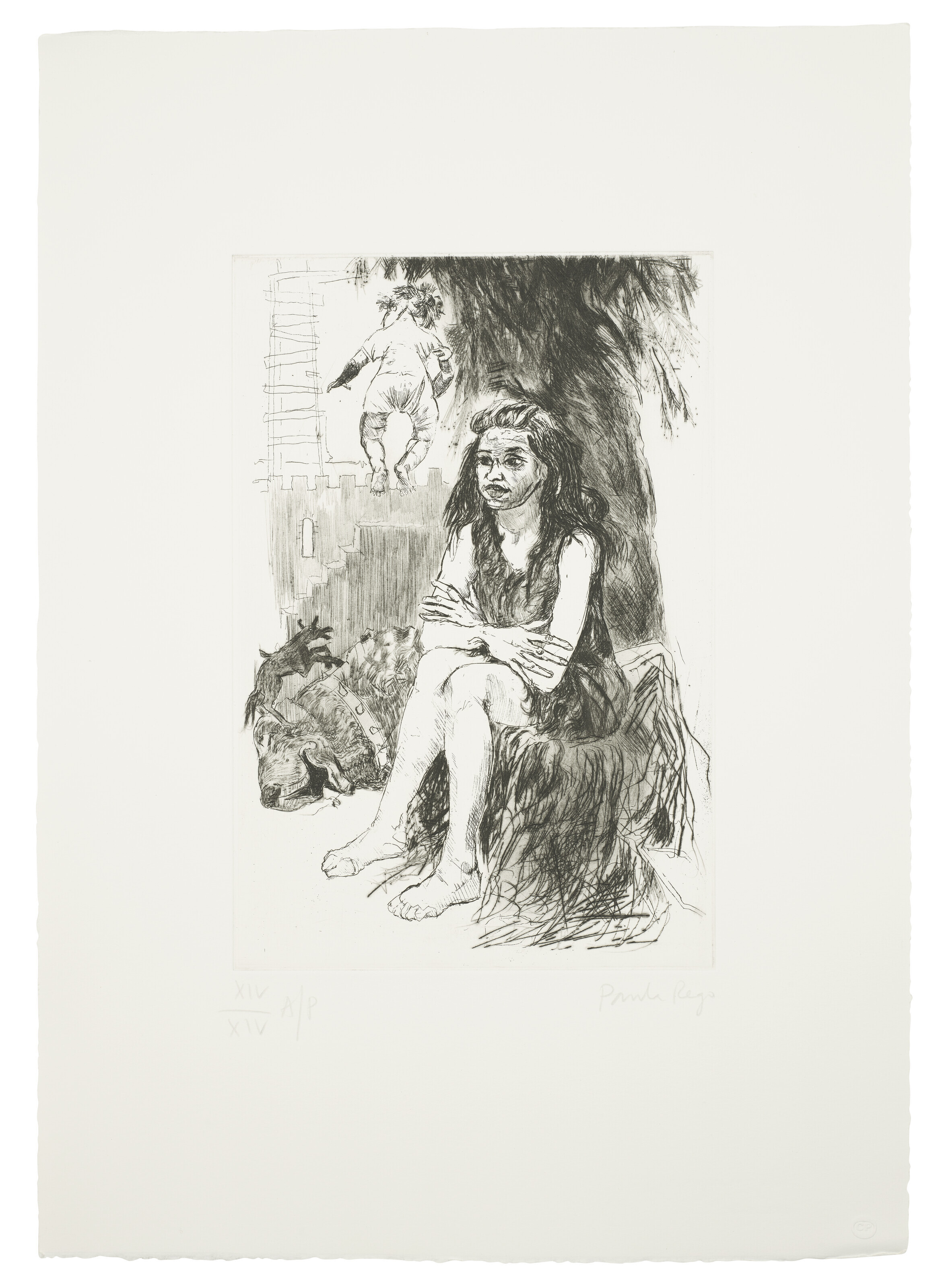 Paula Rego, Lost Girl, from: The Children's Crusade, sold for £2,268 on 24 March 2022 at Christie's Online