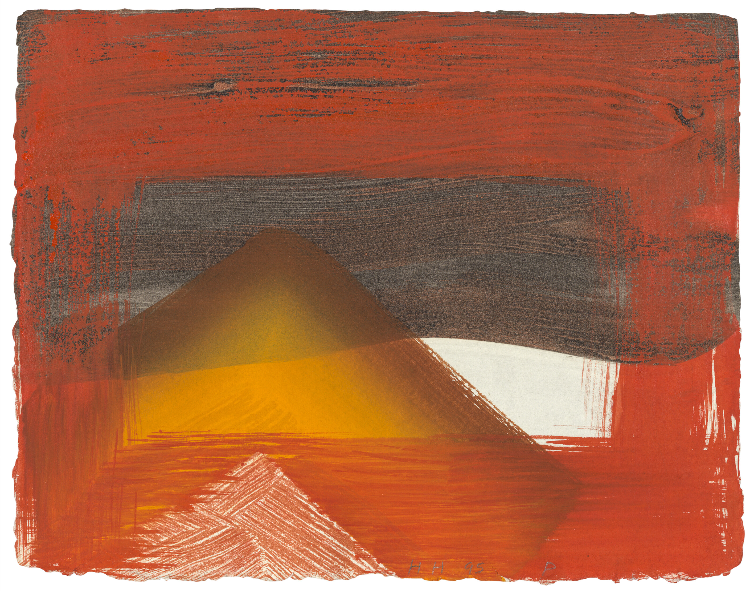 Howard Hodgkin (1932-2017), Snow, 1995. Intaglio with carborundum in colours and hand-colouring. Sold for &pound;3,276 on&nbsp;24 March 2022 at Christie&rsquo;s, Online
