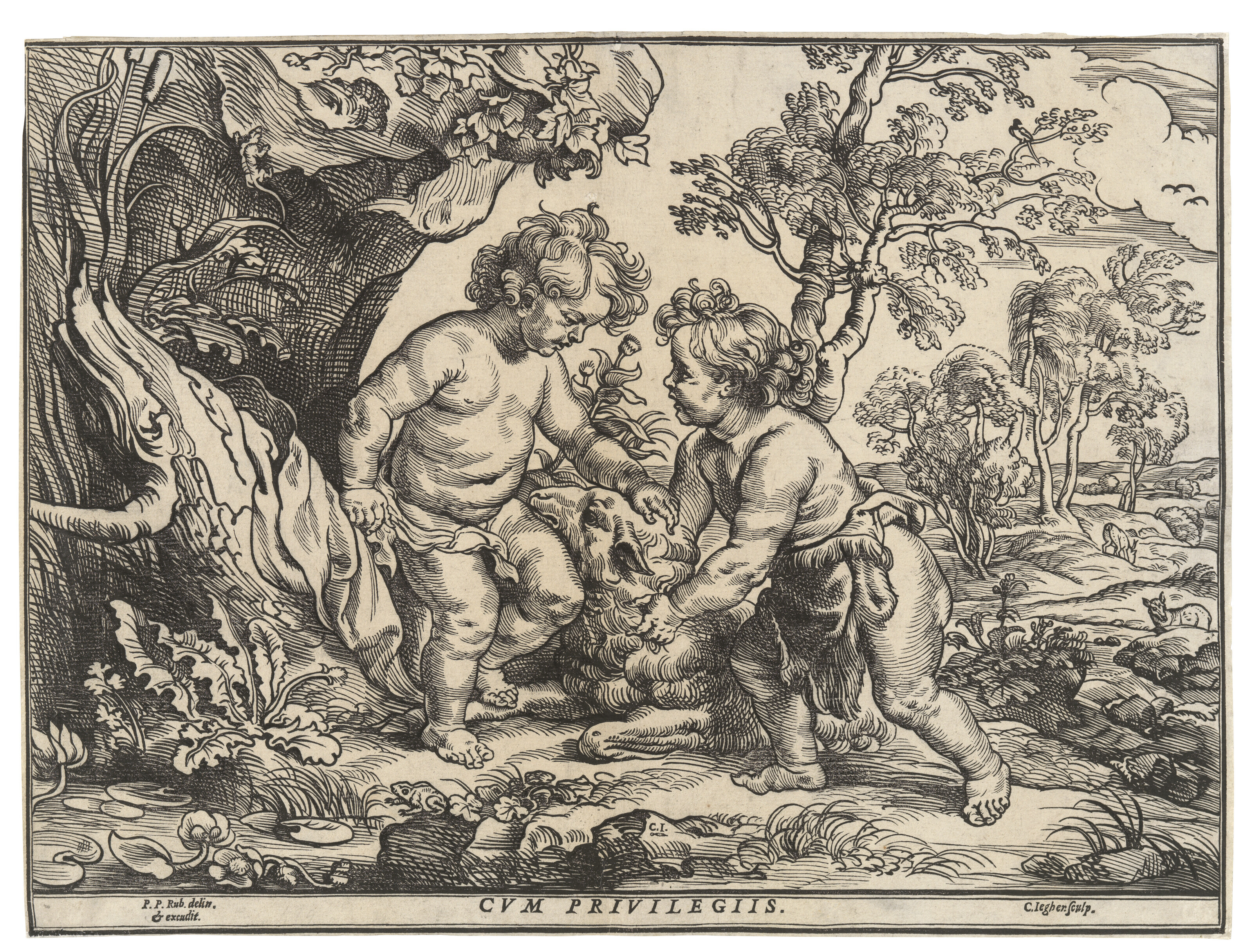 The Infant Christ and Saint John playing with a Lamb