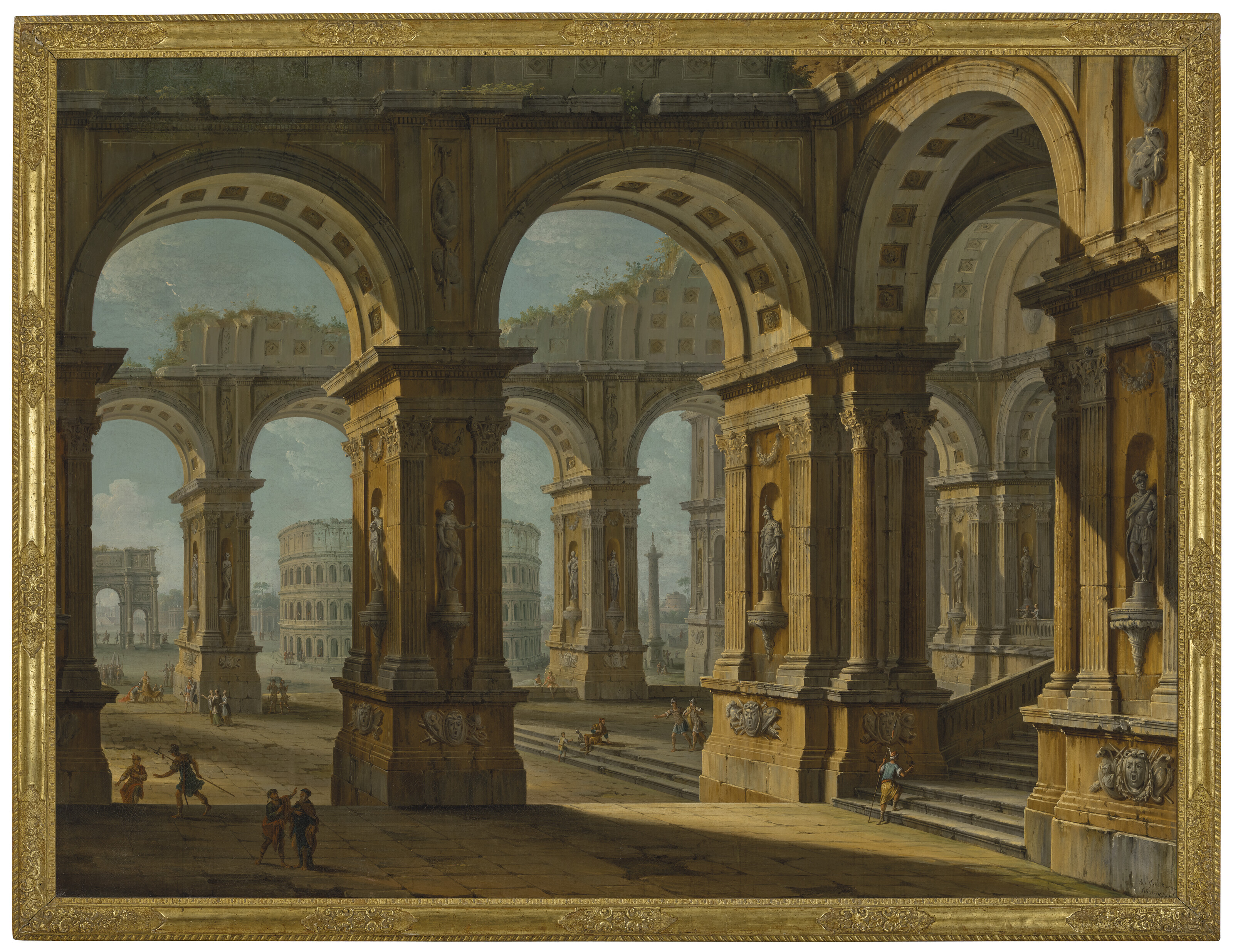 ANTONIO JOLI (MODENA 1700-1777 NAPLES), A capriccio of partially