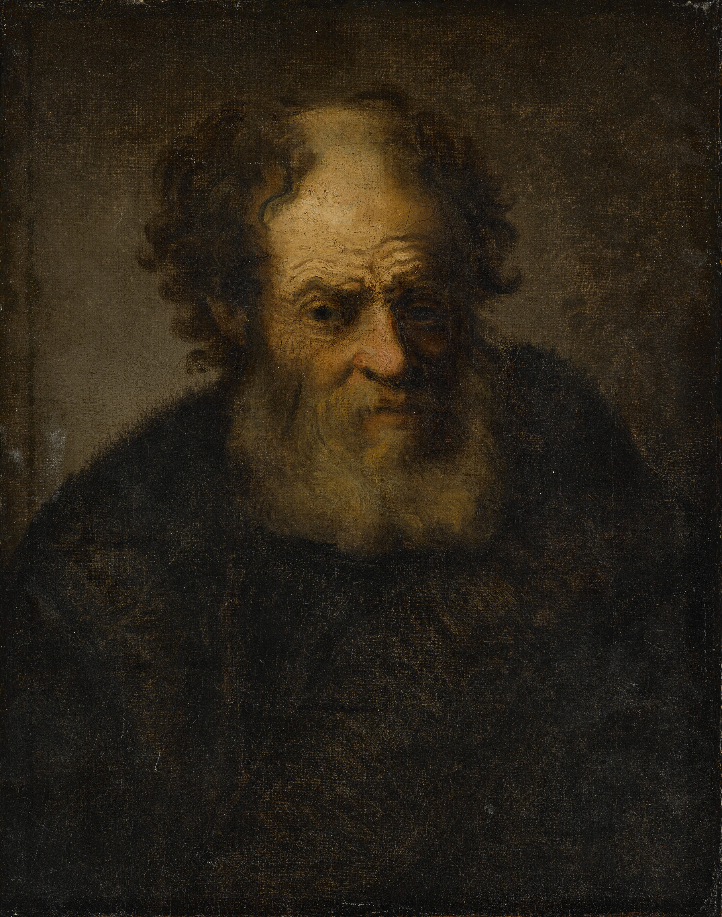 Head study of an old man