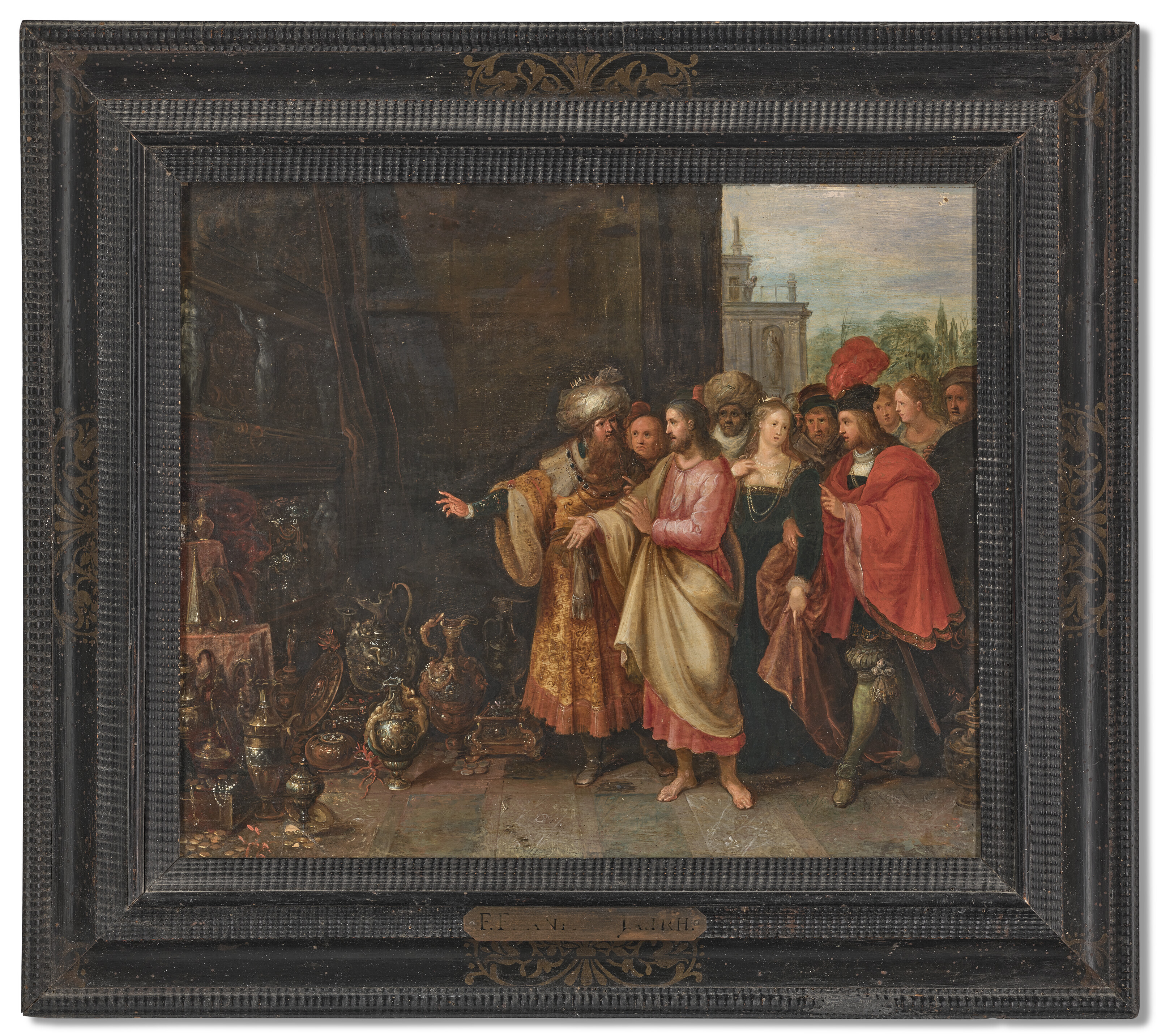 Catalog image of Croesus showing his riches to Solomon