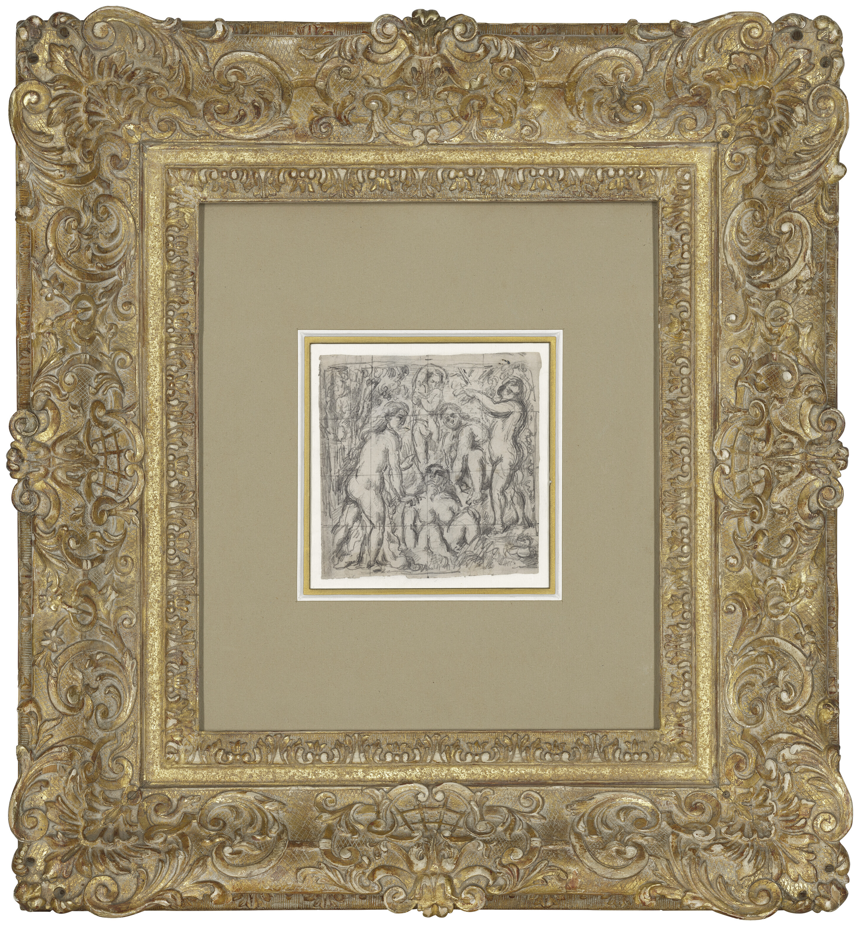 Paul Cezanne、BETHSABEE、画集画、新品額装付 Amazon｜31 枚の絵画 カーテン水差しとフルーツ ポール セザンヌ