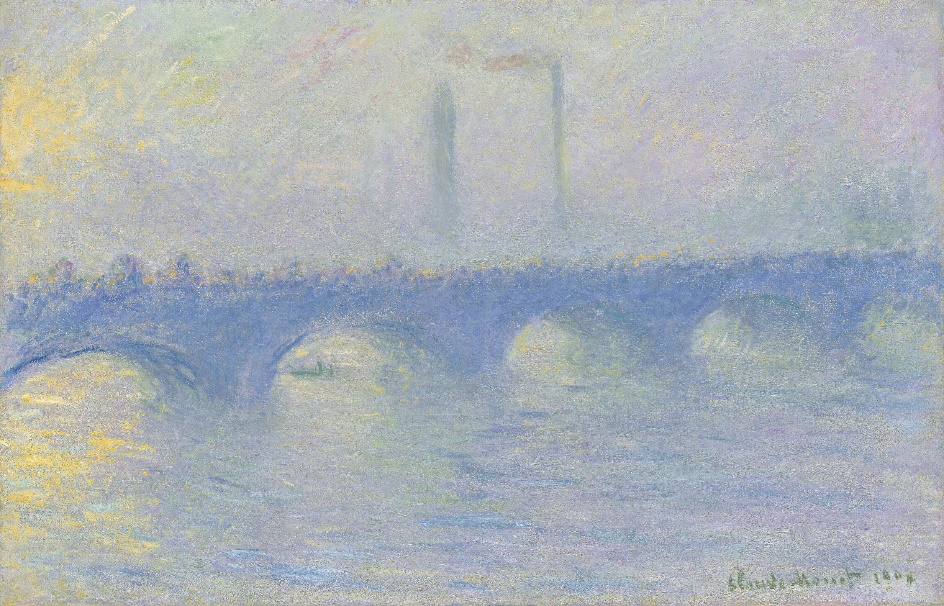 Claude Monet (1840-1926), Waterloo Bridge, effet de brume, 1899-1904. Oil on canvas. 25⅝ x 39⅝ in (65.2 x 100.7 cm). Sold for &pound;30,059,500&nbsp;on 28 June 2022 at Christie&rsquo;s in London