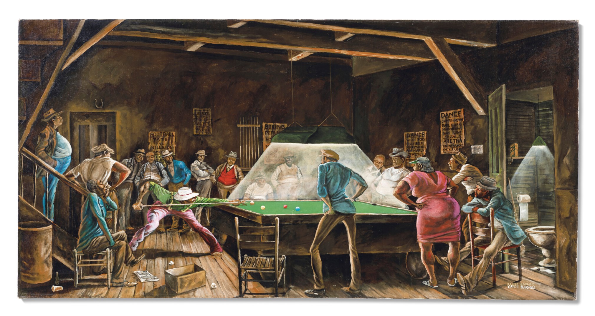 ERNIE BARNES (19382009), Main Street Pool Hall Christie's