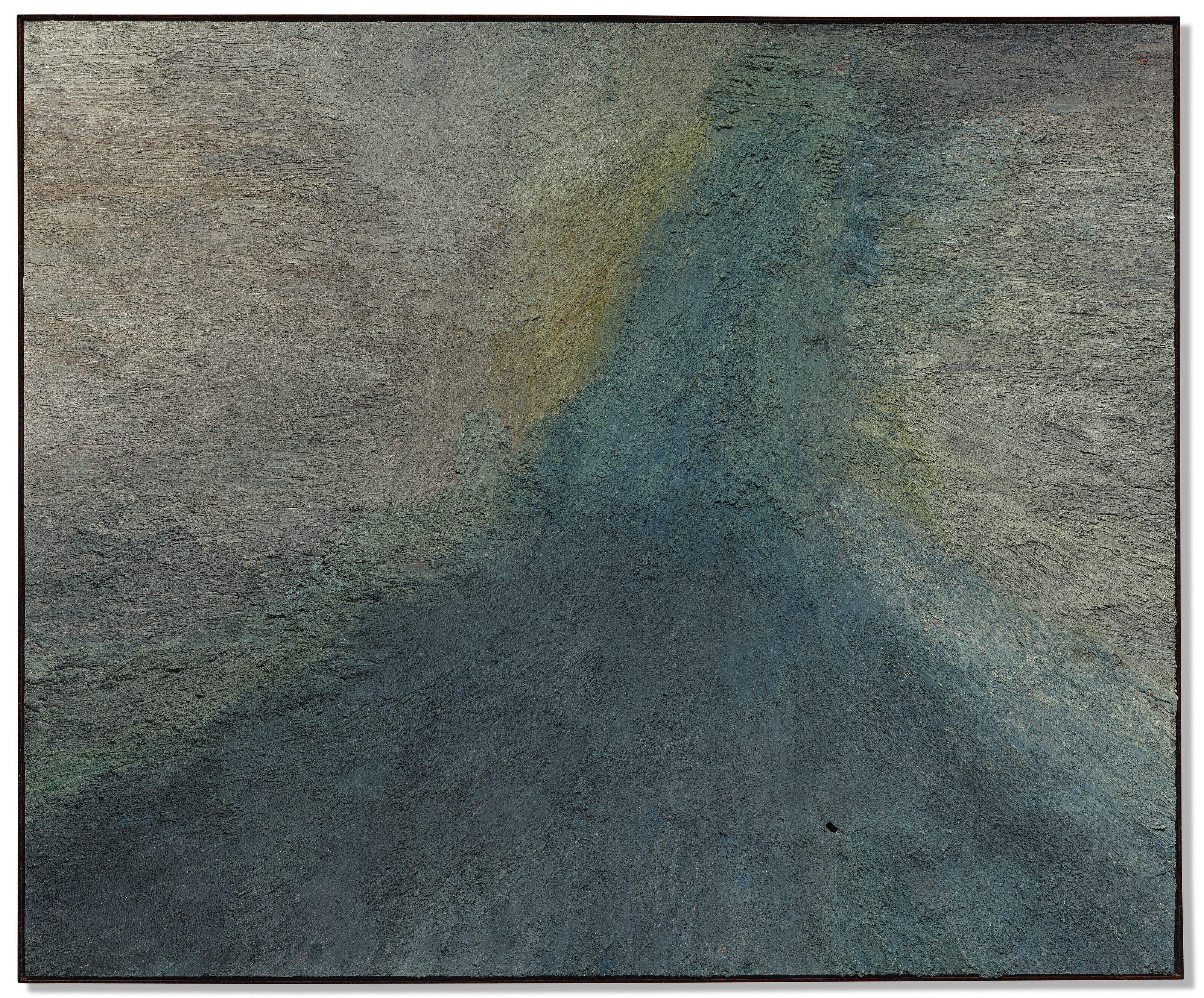 Brice Guilbert (b. 1979), Fournez, 2017. Oilstick on paper, in artist&rsquo;s frame. 39⅞ x 48 in (101.3 x 122 cm). Sold for &pound;25,200 on&nbsp;5 July 2022 at Christie&rsquo;s Online