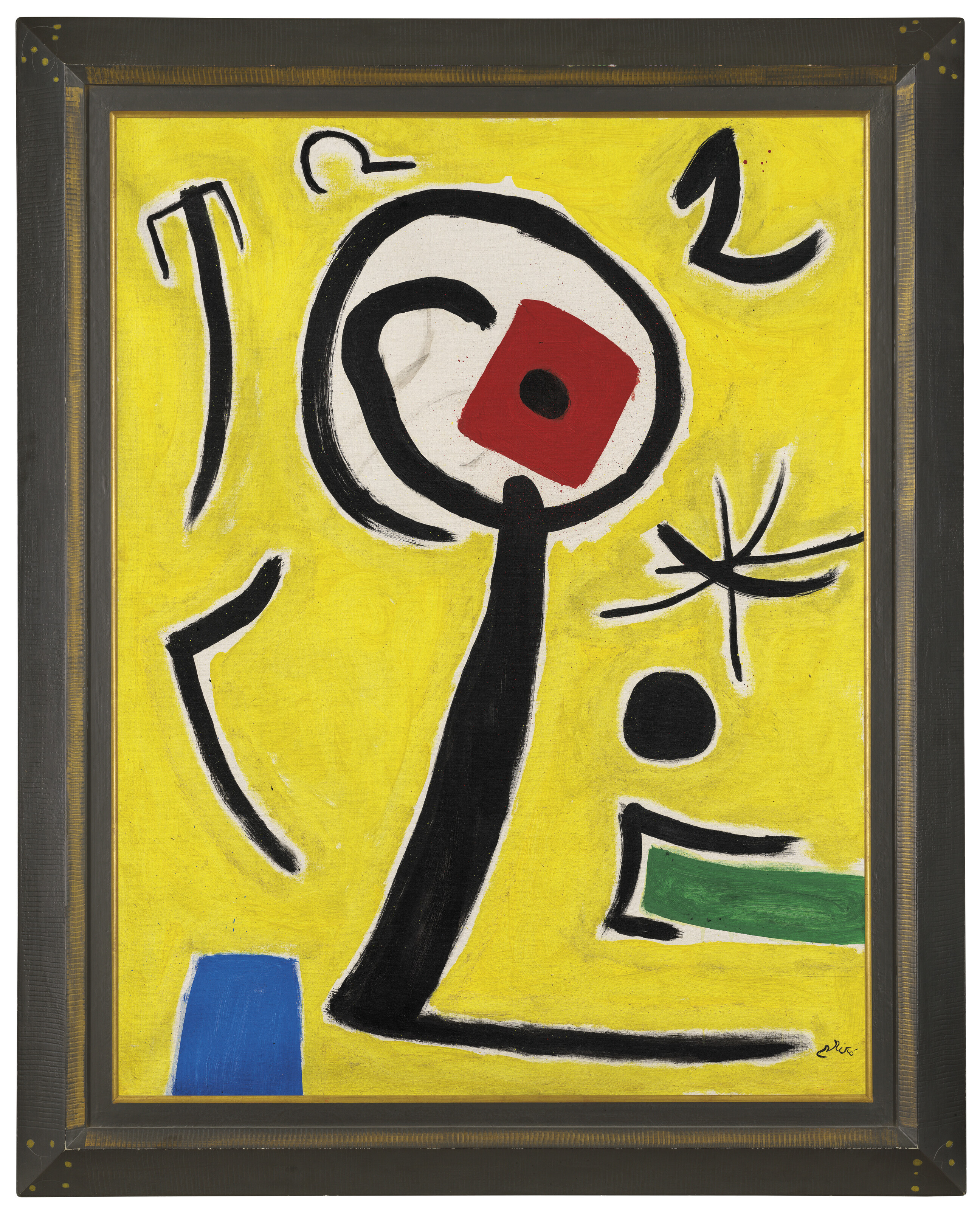 JOAN MIRÓ (1893-1983), Personnage, oiseau, étoile dans un paysage
