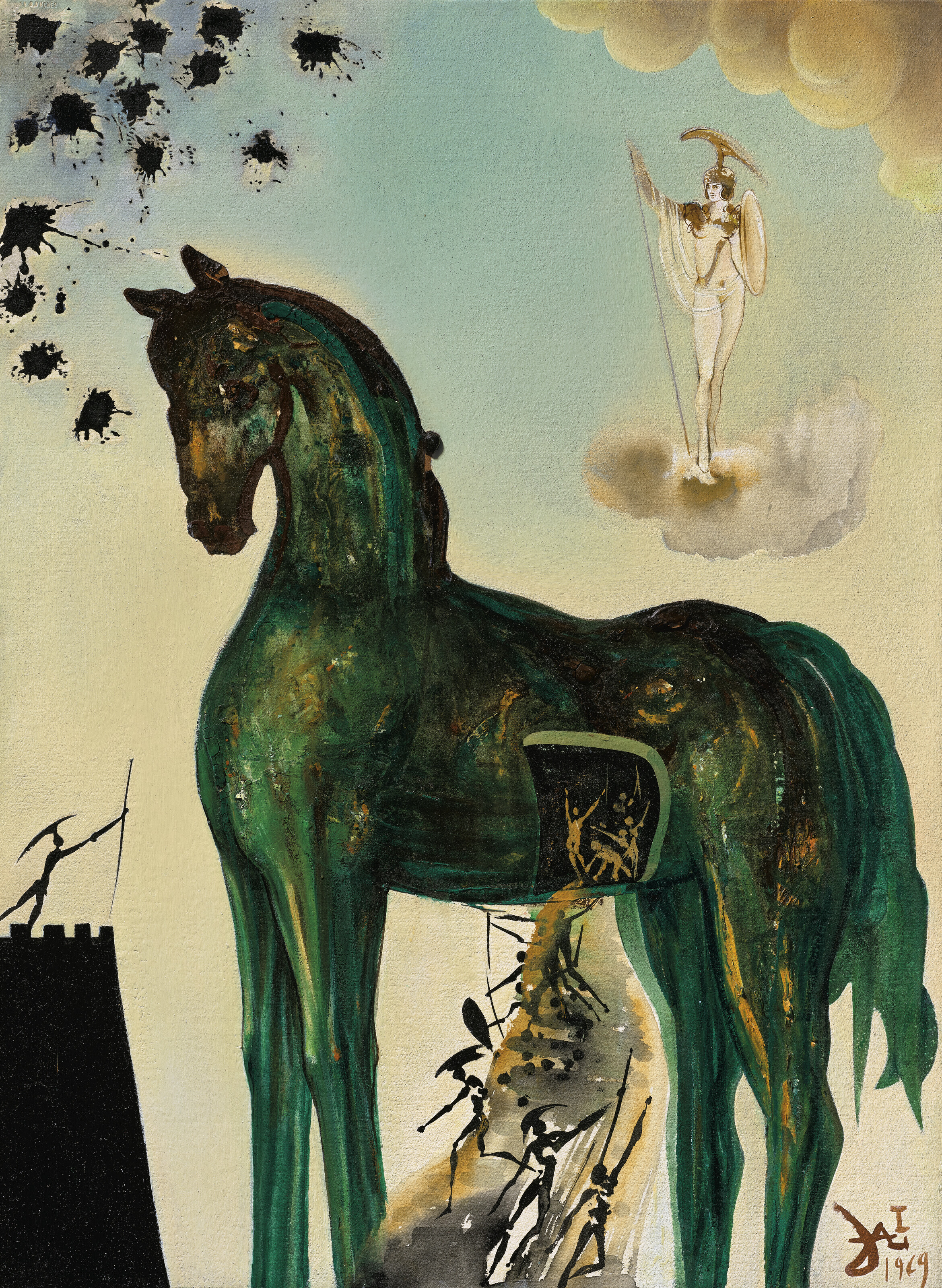 Gravure Originale Salvador Dali - Le Cheval Du Pharaon - Signée Et Numérotée - Style Surréaliste Années 70